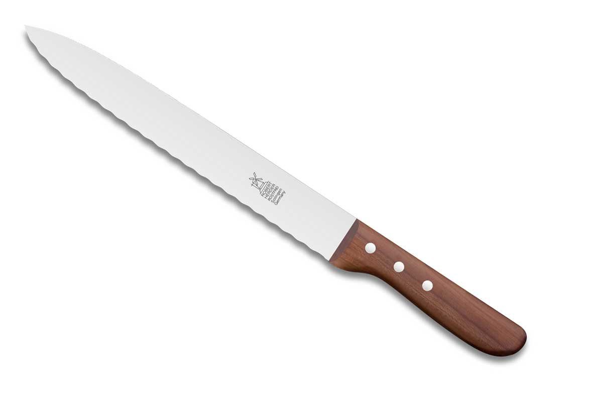 Windmühlenmesser Fleischmesser Geflügel- u. Bratenmesser m. Fließwellenschliff, Griff: Pflaume