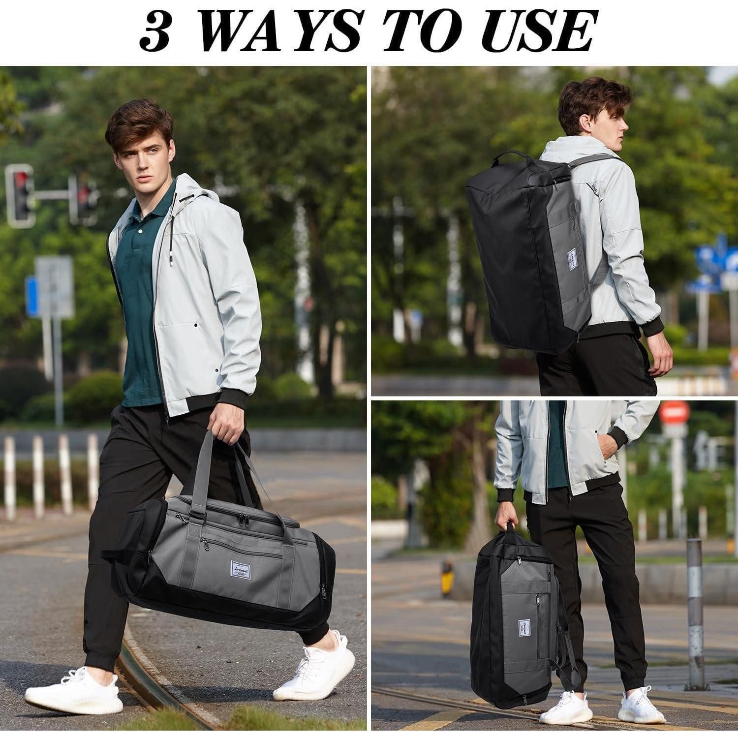 LuxusKollektion Sporttasche Sporttasche 40L Rucksack Herren mit Schuhfach N günstig online kaufen