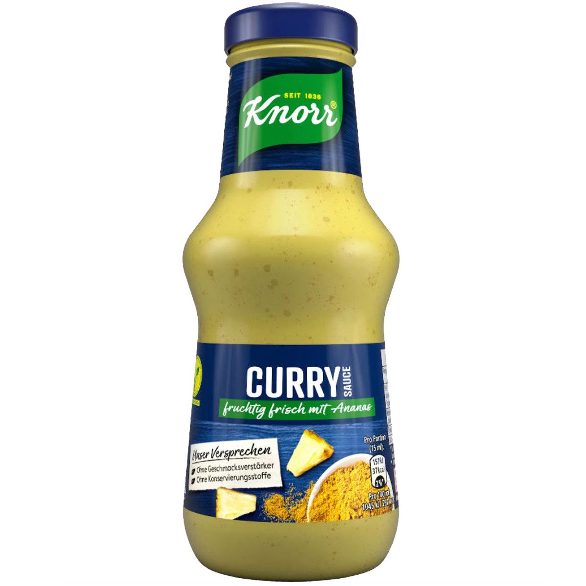 Knorr Saucen, Knorr Curry Sauce fruchtig frisch perfekt zu Geflügel und Reis 250ml