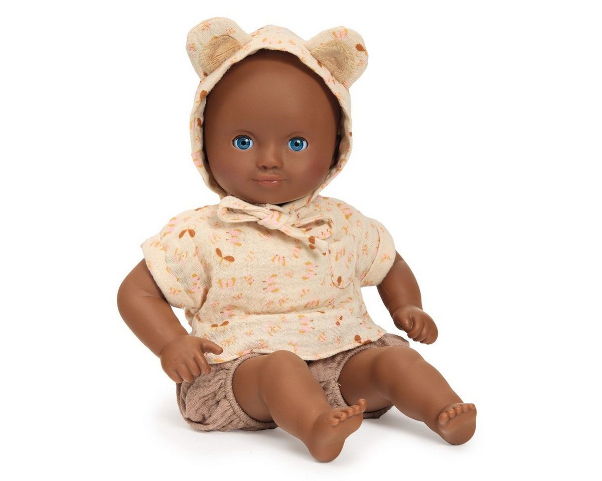 DJECO Puppenkleidung POMEA weiche Babypuppe Issorai 32 cm mit niedlichem Sommer-Outfit