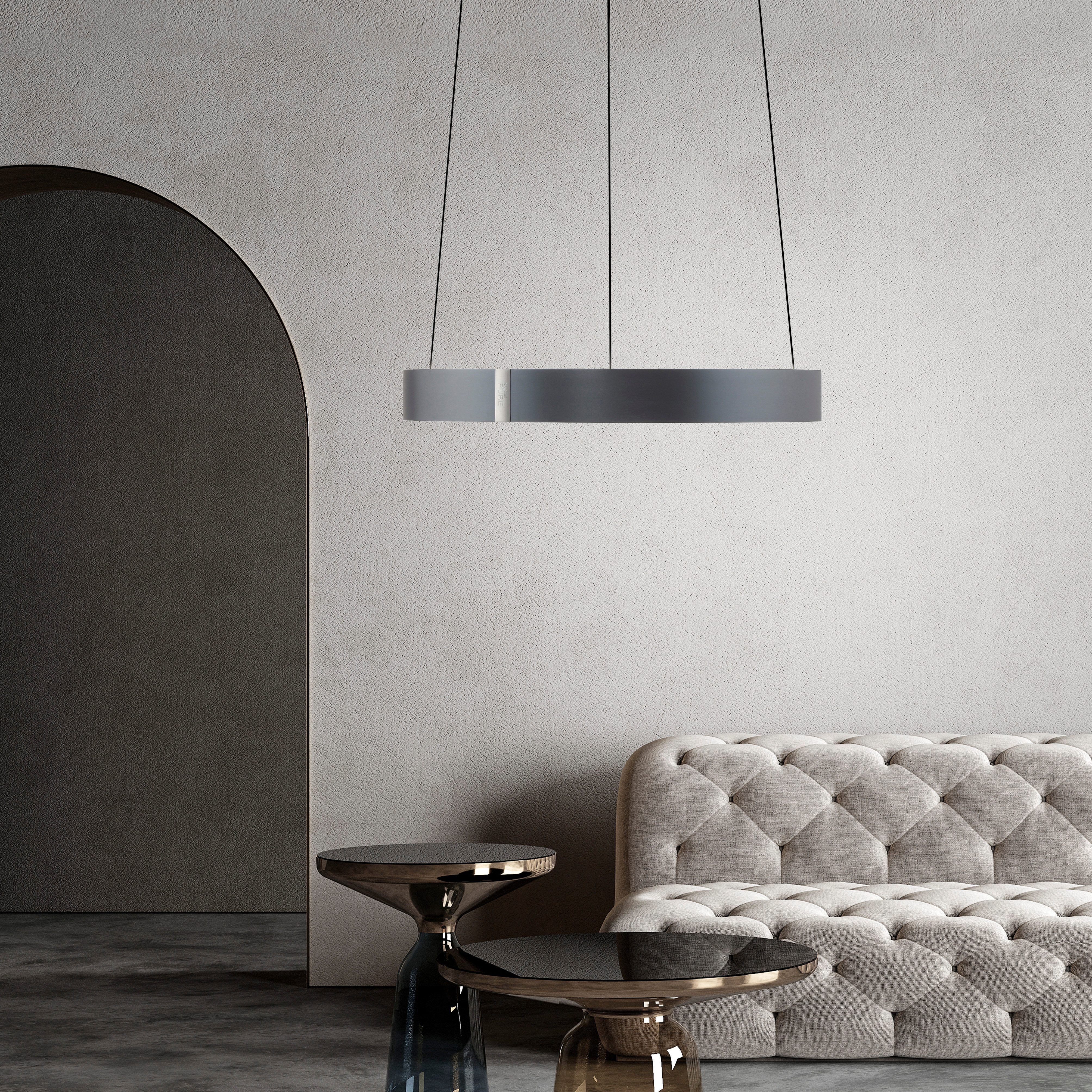 Neuhaus PURE LED Pendelleuchte PURE E-Clipse, CCT - über Fernbedienung, LED fest integriert, warmweiß - kaltweiß, e-LIFT®-Funktion, CCT, dimmbar über Fernbedíenung