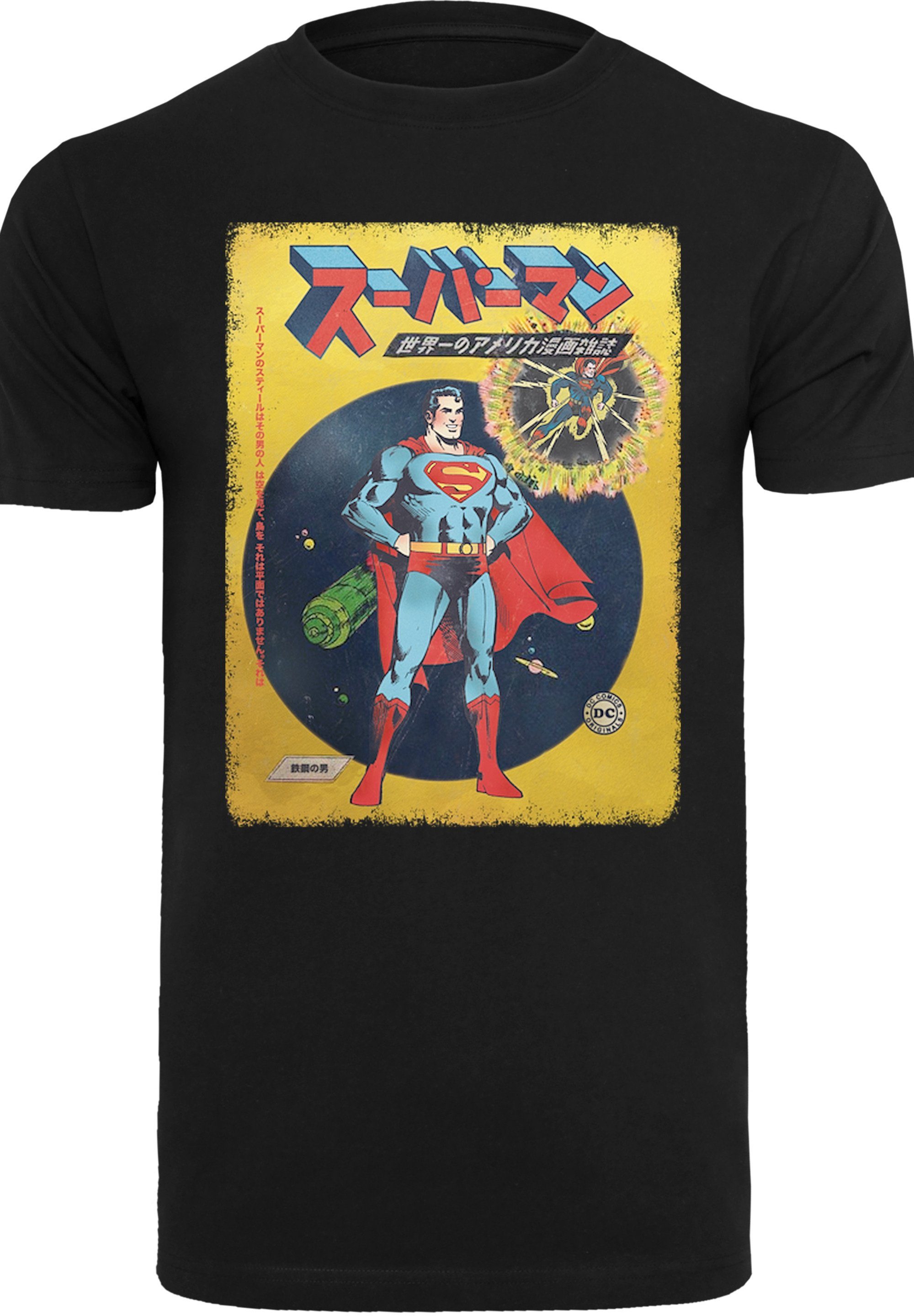 F4NT4STIC T-Shirt DC Herren,Premium Merch,Regular-Fit,Basic,Bedruckt Comics Superman International schwarz Cover
