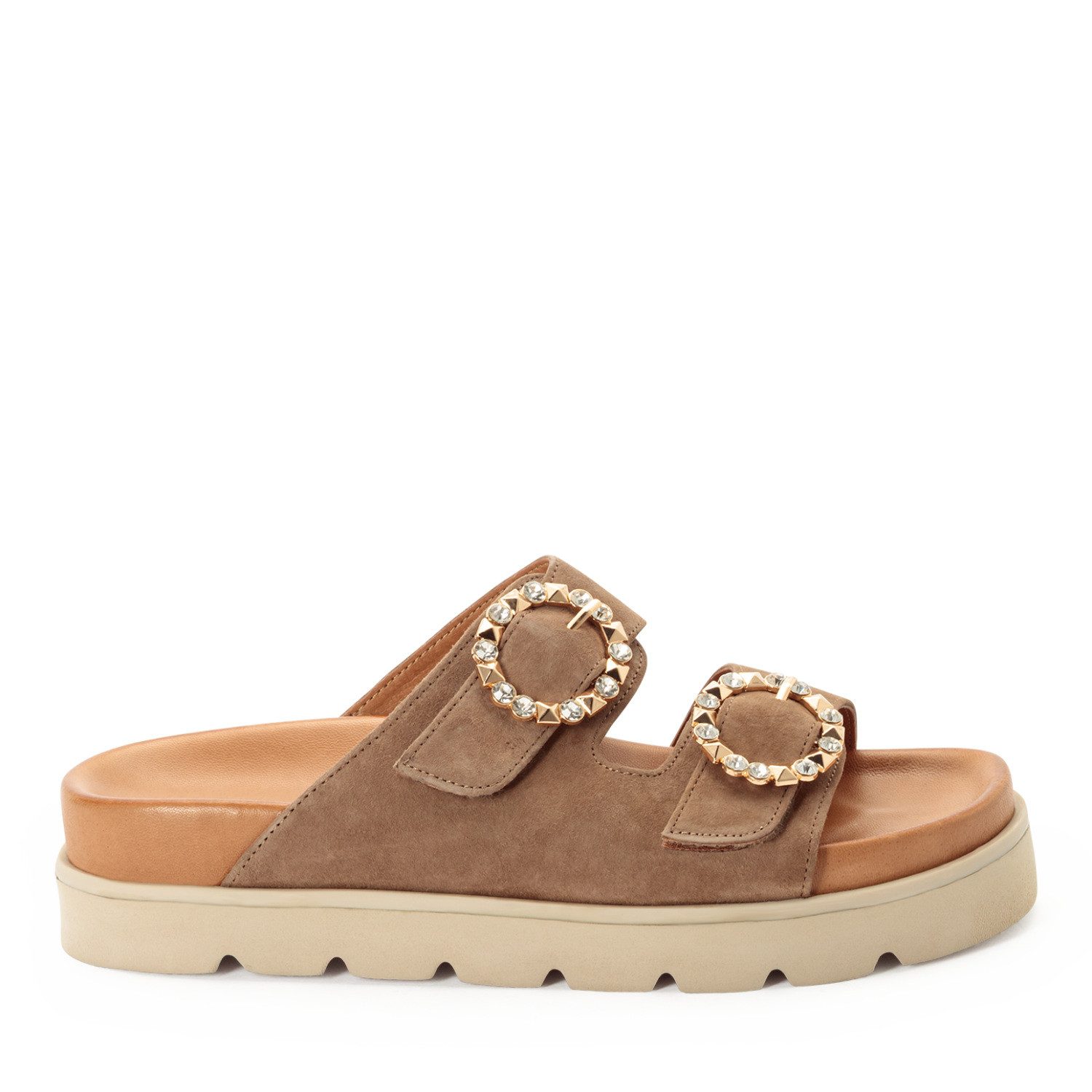 Tamaris Pantolette Sommerschuh mit schmuckbesetzten, verstellbaren Schnallen