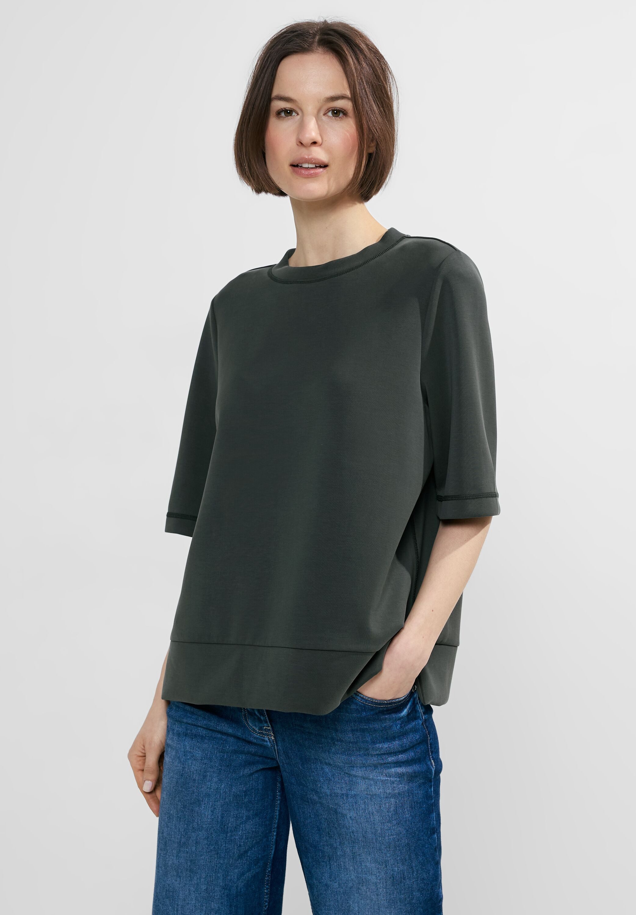 CECIL Sweatshirt mit Rundhalsausschnitt