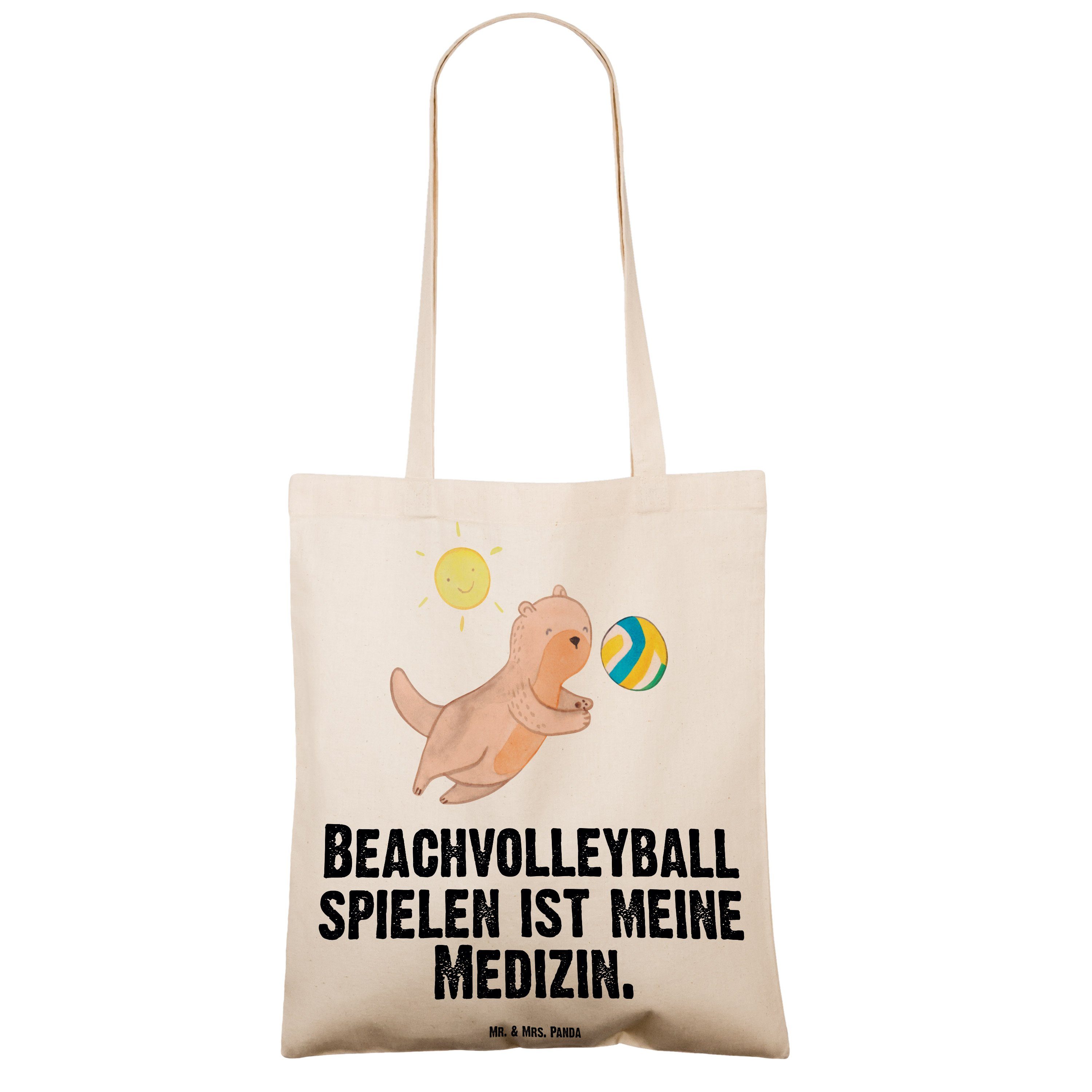 Mr. & Mrs. Panda Otter Geschenk, Volleyballtur Beachvolleyball (1-tlg) Tragetasche - Transparent Medizin 