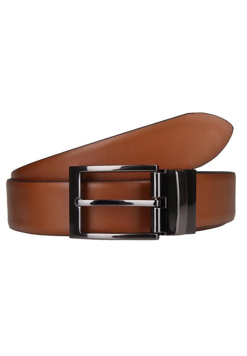 LLOYD Men’s Belts Ledergürtel LLOYD-Herren-Wendegürtel 35mm Schwarz-Cognac