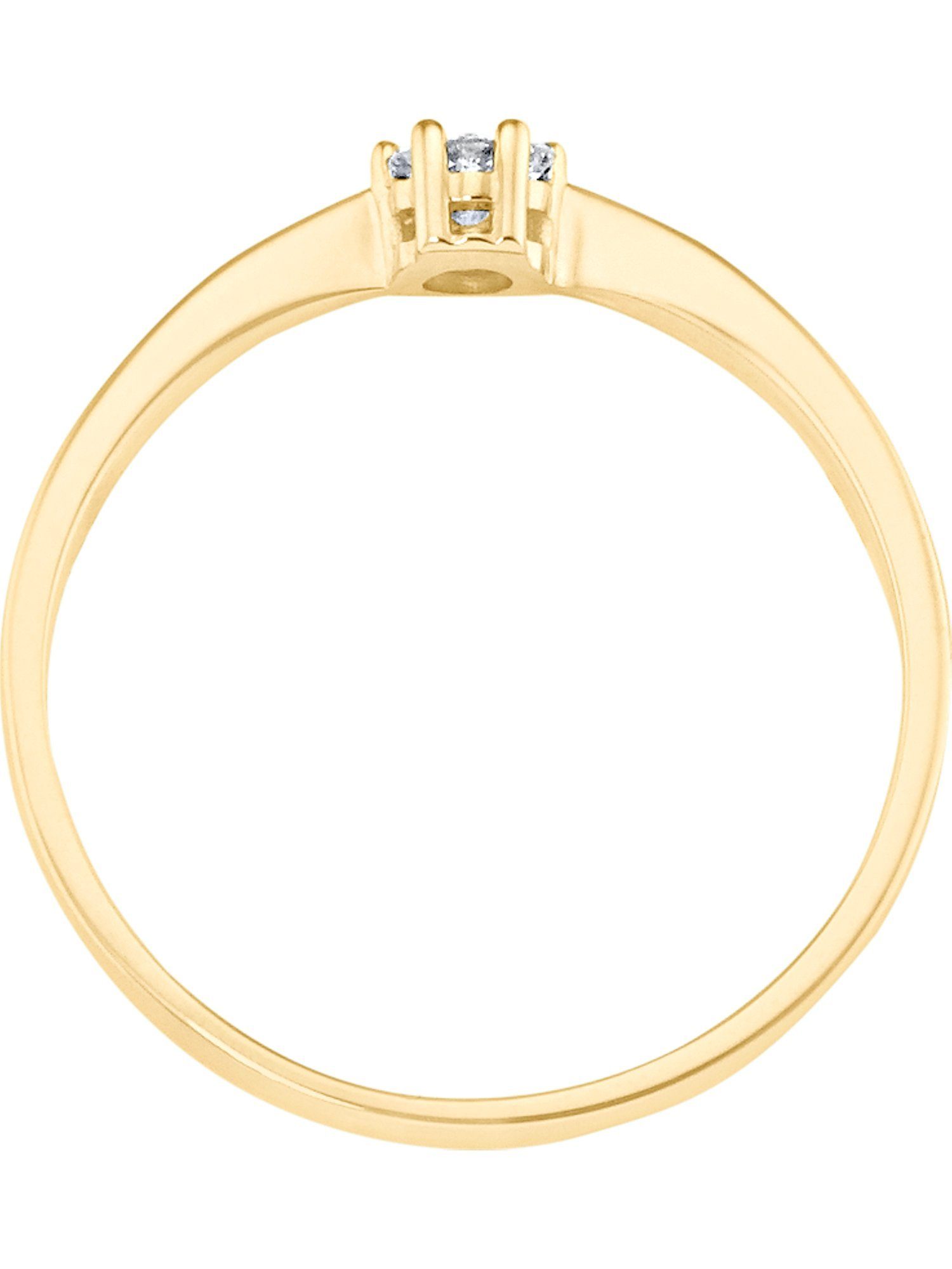CHRIST Diamantring CHRIST Damen-Damenring 375er Gelbgold 7 Diamant günstig online kaufen