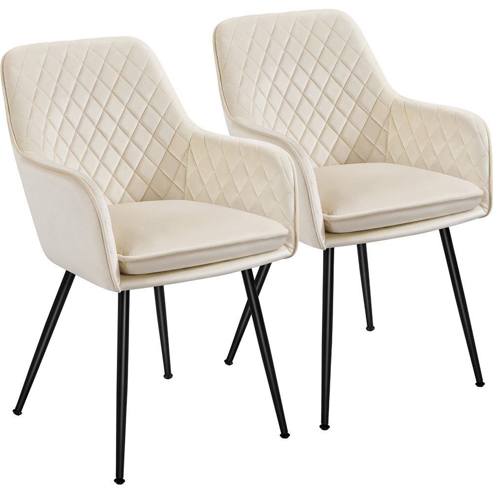 Yaheetech Esszimmerstuhl Küchenstühle (2 St), Stuhl-Set Polsterstühle mit A günstig online kaufen