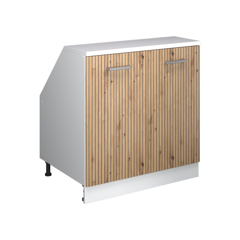 Vicco Kommode Rion, Artisan-Eiche/Weiß, 80 x 81.6 cm mit 2 Türen, Schrankkorpus... (1 St)