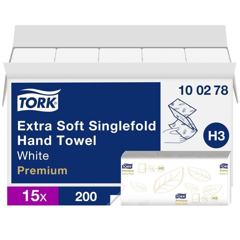 TORK Papierhandtuch Zickzack Papierhandtücher H3 Premium, extra weich 100278