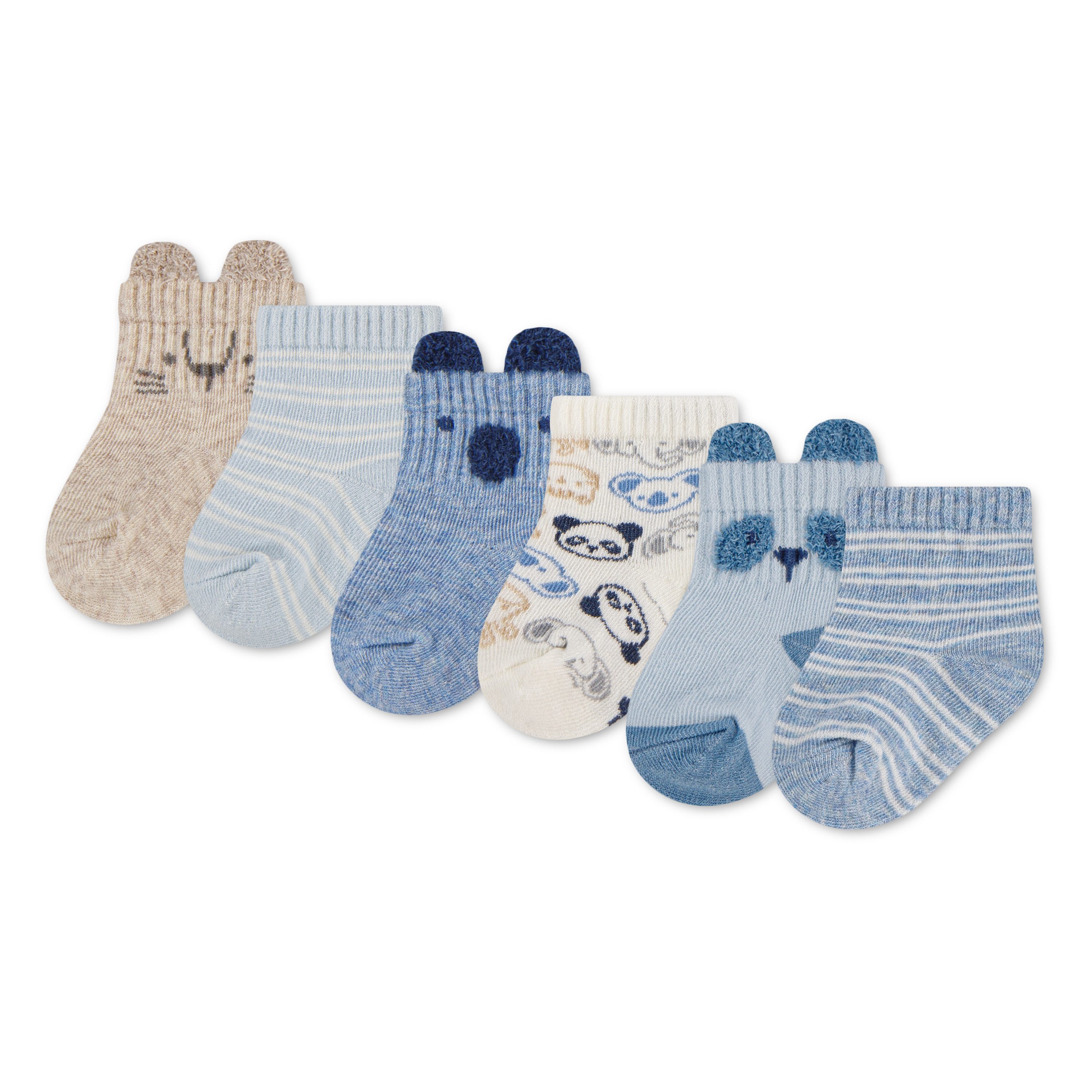 HUGGIES babywear Kurzsocken HGHB 6PK SOCKS (Packung, 6-Paar) 6 Paar Baby-Socken mit Tiermotiven / For Boys