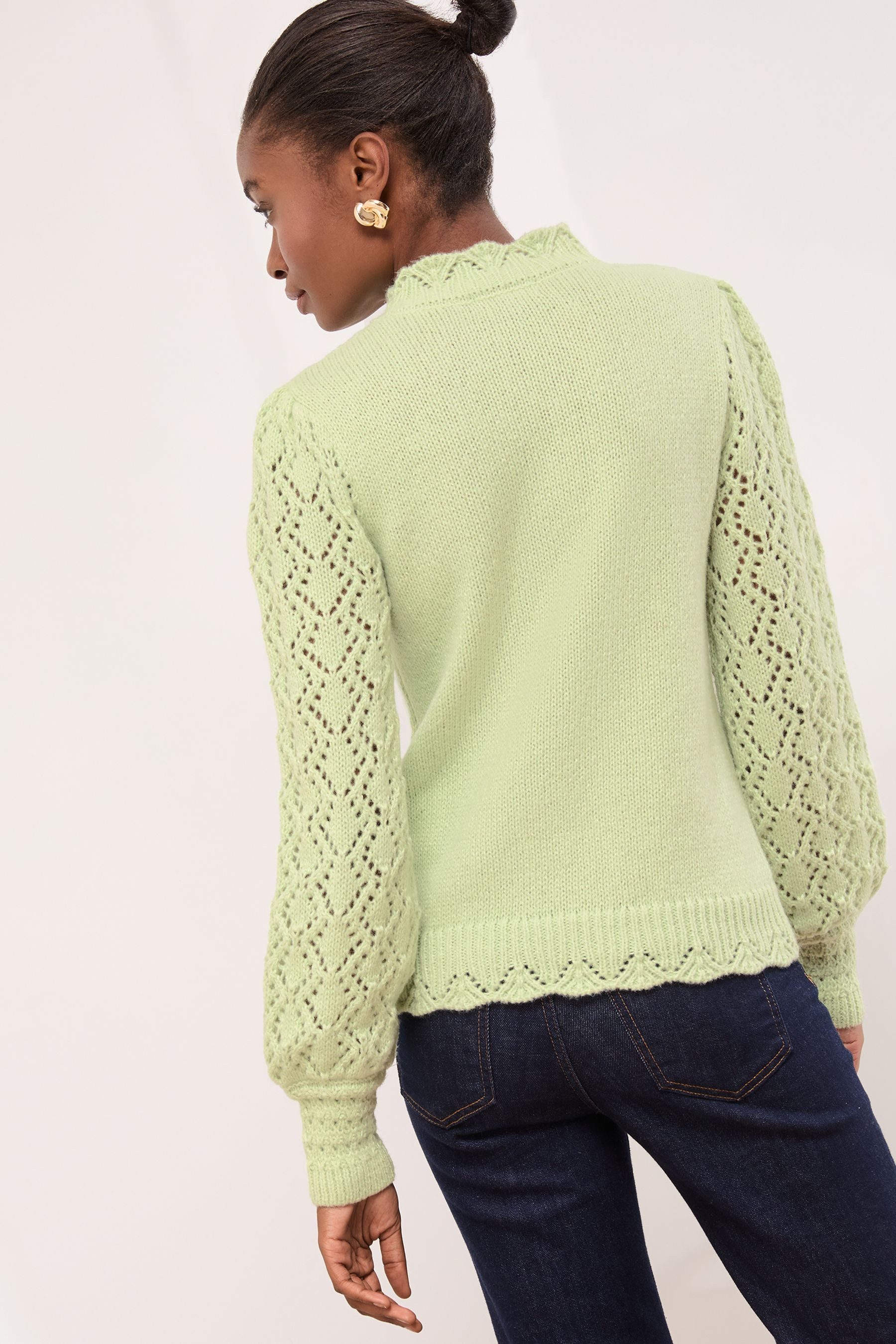 LIPSY Strickpullover Lipsy Strickpullover mit Pointelle-Detail, Regular (1- günstig online kaufen