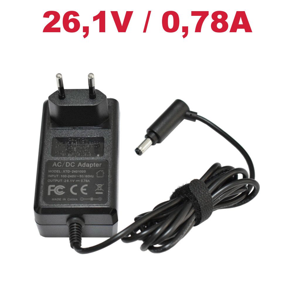 Trade-Shop Ladegerät 26,1V 0,68A passend für Dyson V6 V7 V8 V8+ DC58 DC59 DC60 Netzteil (Gesamtlänge: ca 1,8m / Stecker Ausgang: 5,5x2,5mm / für 21,6V Akkus)