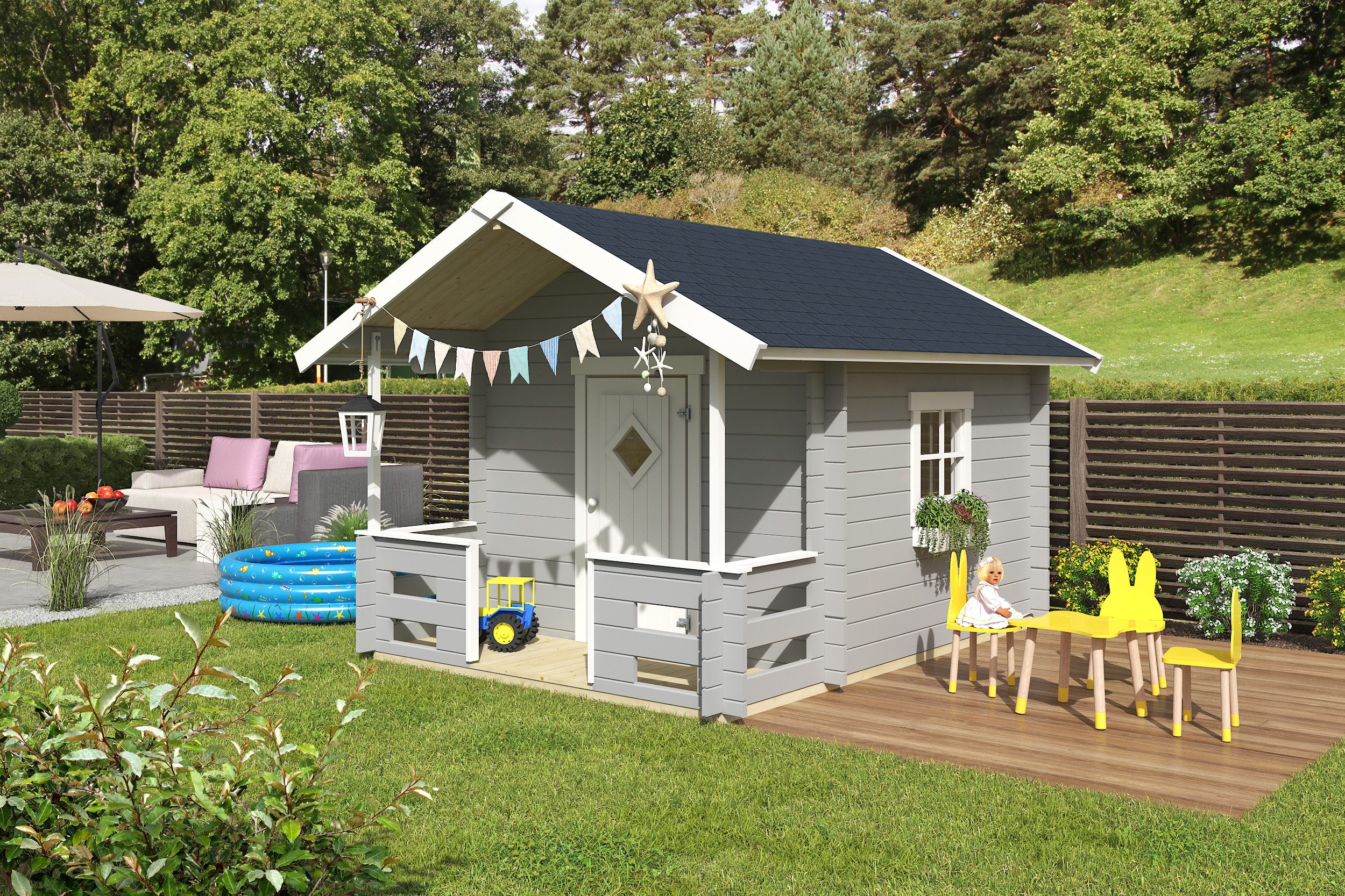 Nordic Holz Spielhaus LIDO, BxTxH: 270x330x211 cm