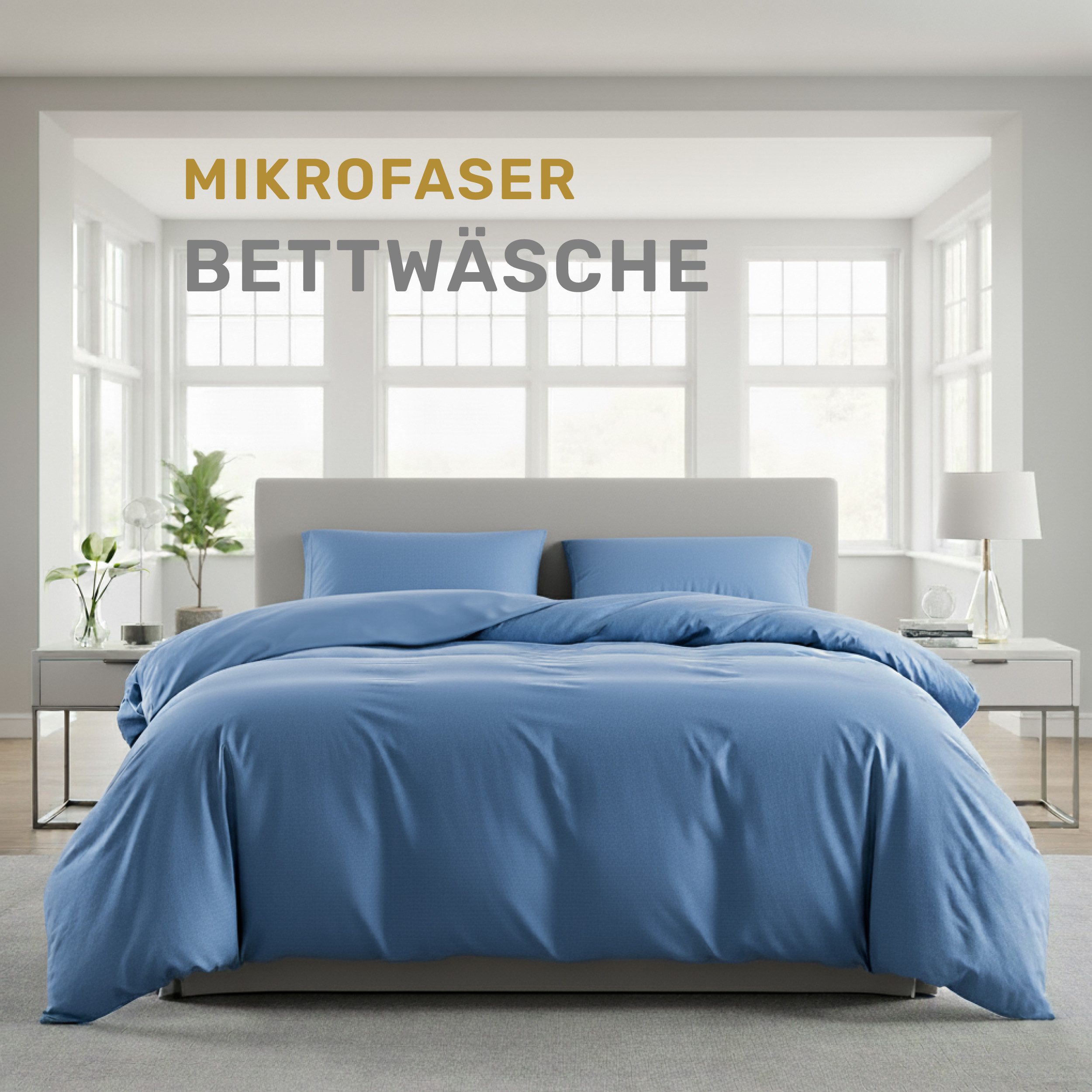 Lavea Bettwäsche Bettwäsche Set Mikrofaser, 2 teilig, Ultraweich, Atmungsaktiv, Hypoallergen