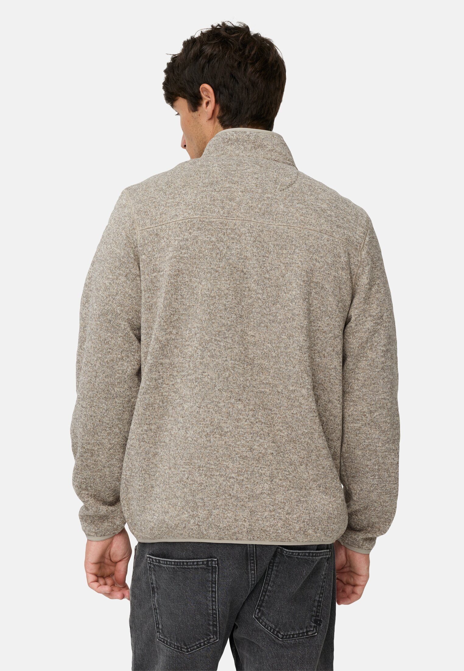 camel active Strickjacke mit Stehkragen Langarm Stehkragen