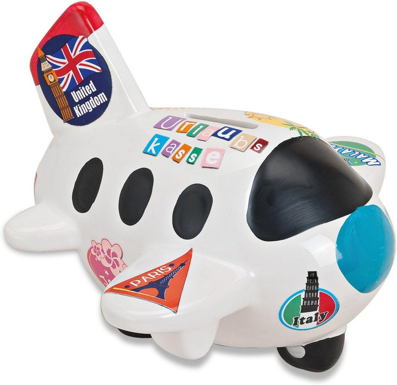 G.Wurm GmbH Spardose Spardose Flugzeug Sparbüchse Reisekoffer Keramik 16x17 günstig online kaufen