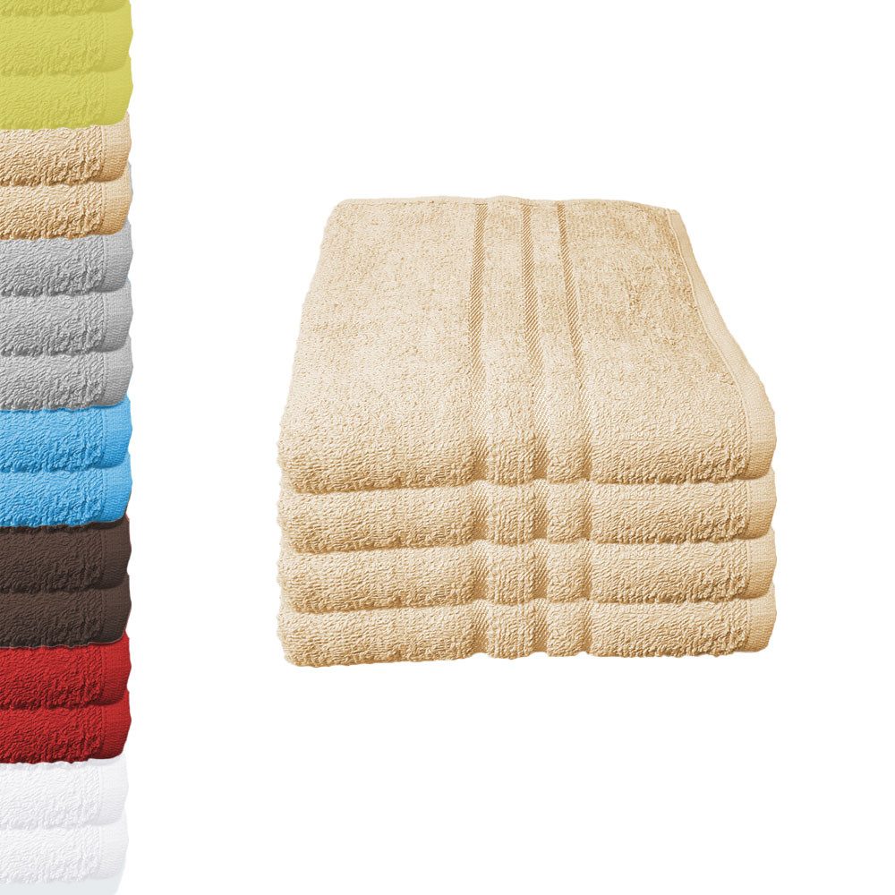 Buymax Duschtücher 4 Stück Duschtücher Set 70x140 cm, Frottee (4-St), pflegeleichtes Duschtuch-Set, aus 100% Baumwolle, Frottee