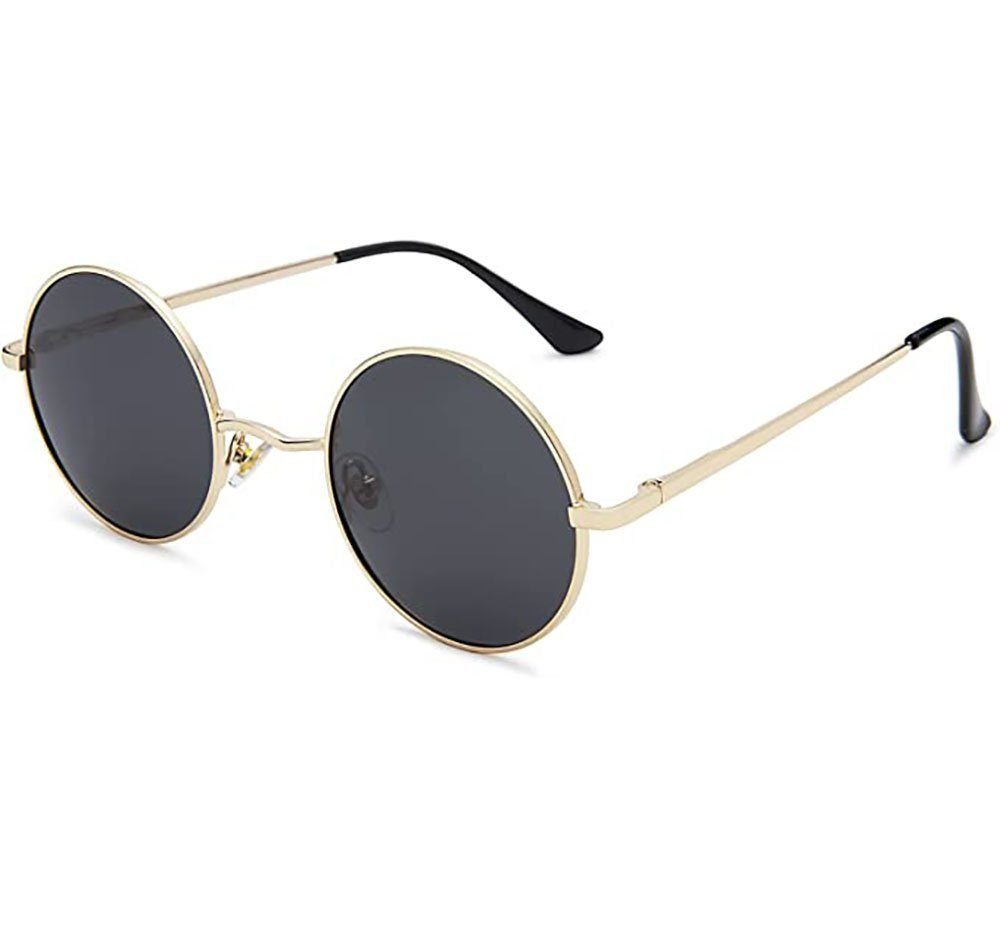 Haiaveng Sonnenbrille Runde Damen Vintage-Sonnenbrille