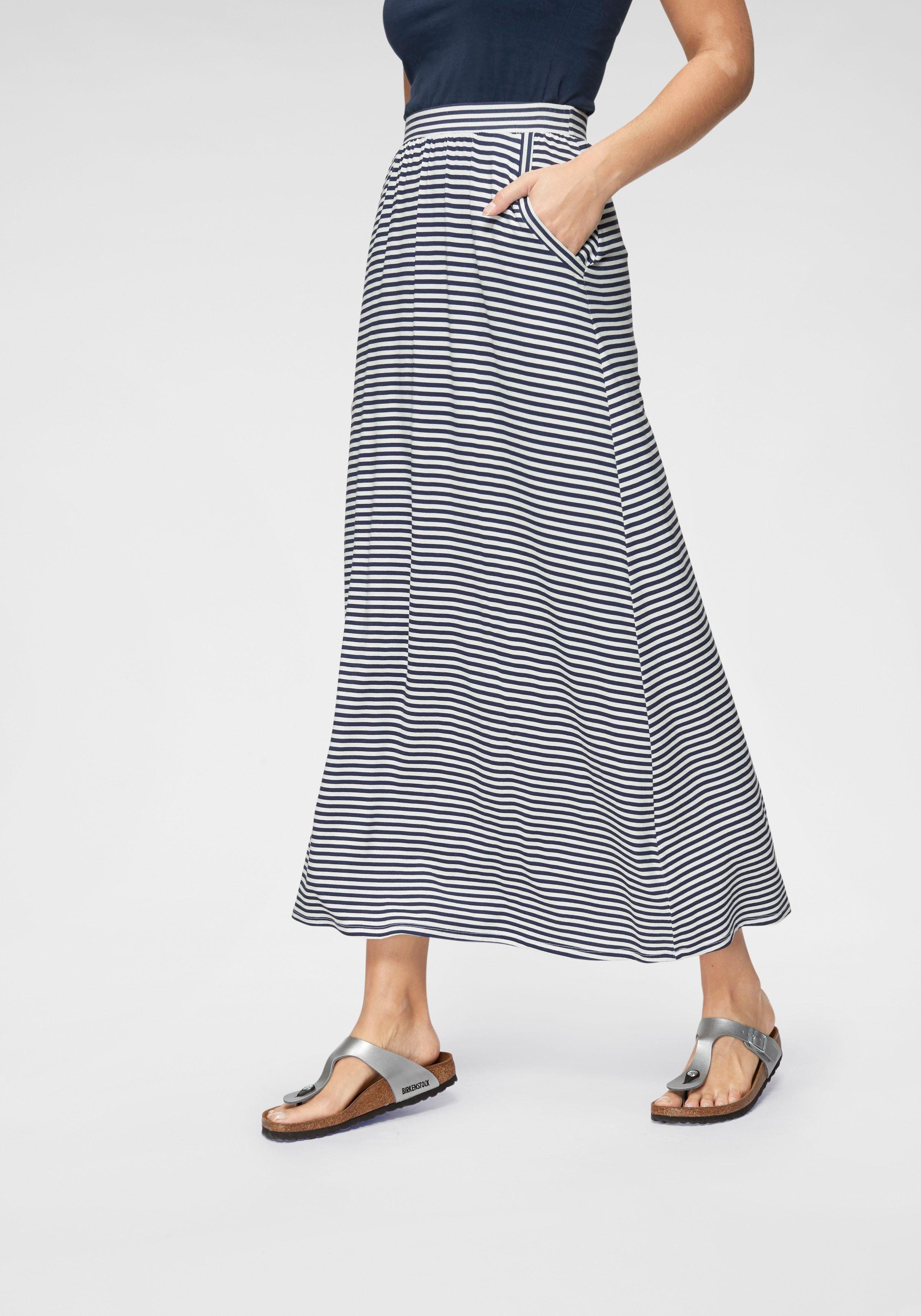Aniston CASUAL Maxirock im Marine Look, Damenrock aus elastischer Jersey  Qualität online kaufen | OTTO