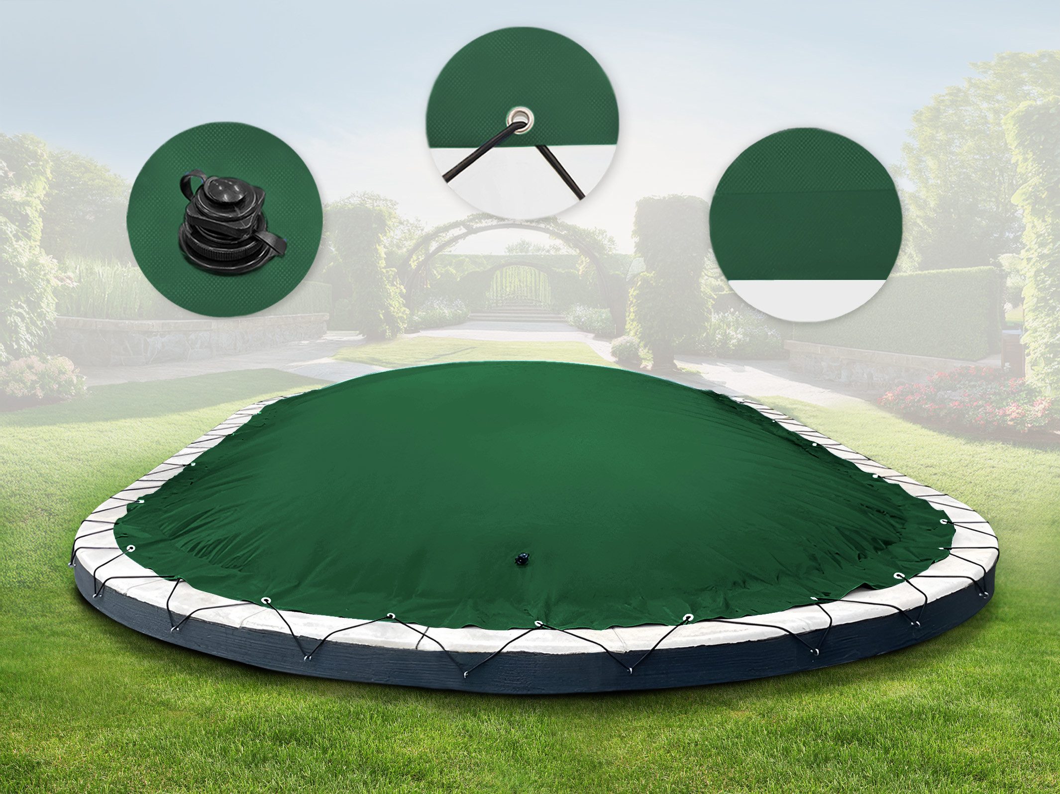 AirDeluxe Pool-Abdeckplane Ovale aufblasbare Poolplanen Schwimmbad günstig online kaufen