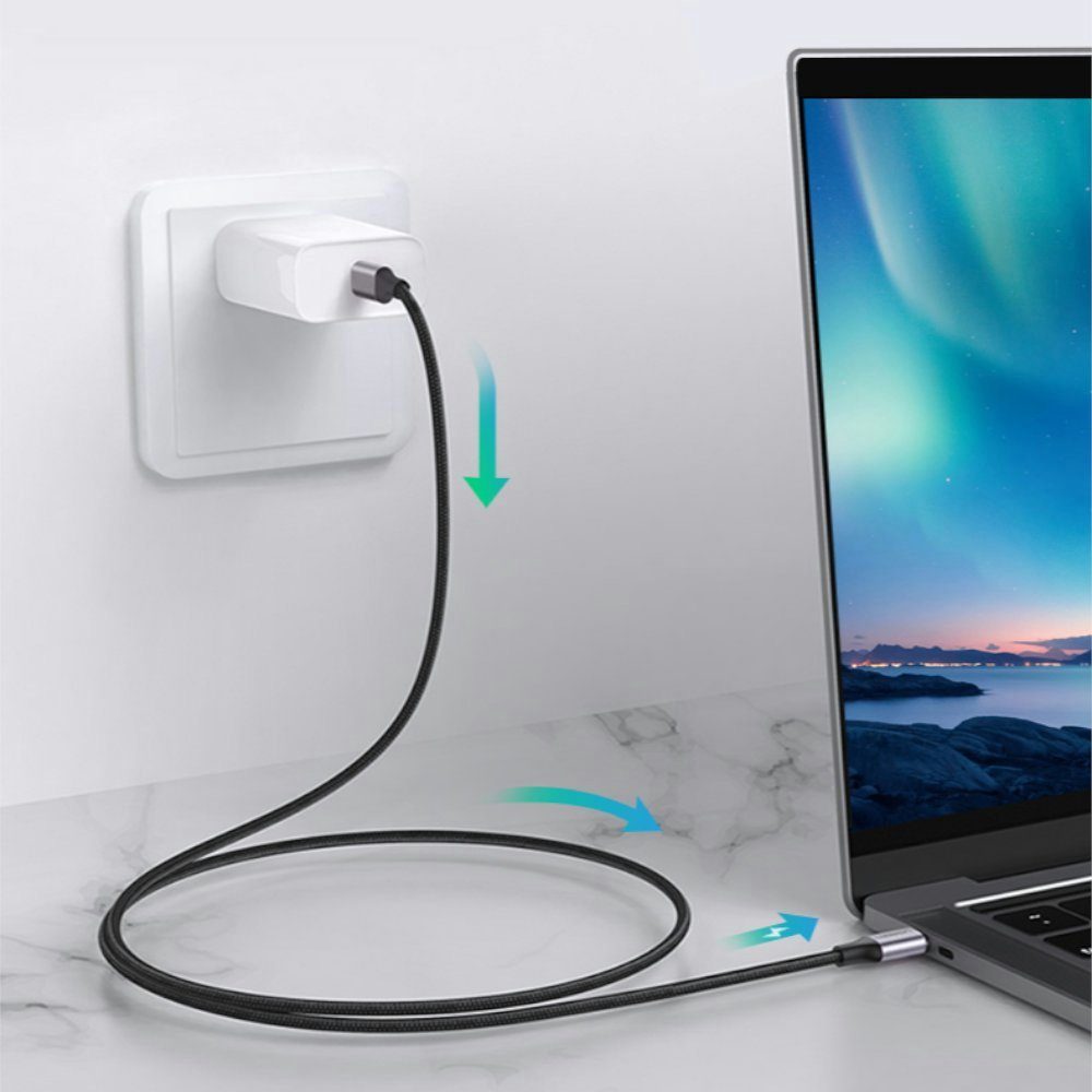 TradeNation USB C auf USB C Ladekabel 1m 2m Kabel Schnell 60W für Samsung Apple USB-Kabel, USB-C, USB-C (100 cm), 60W