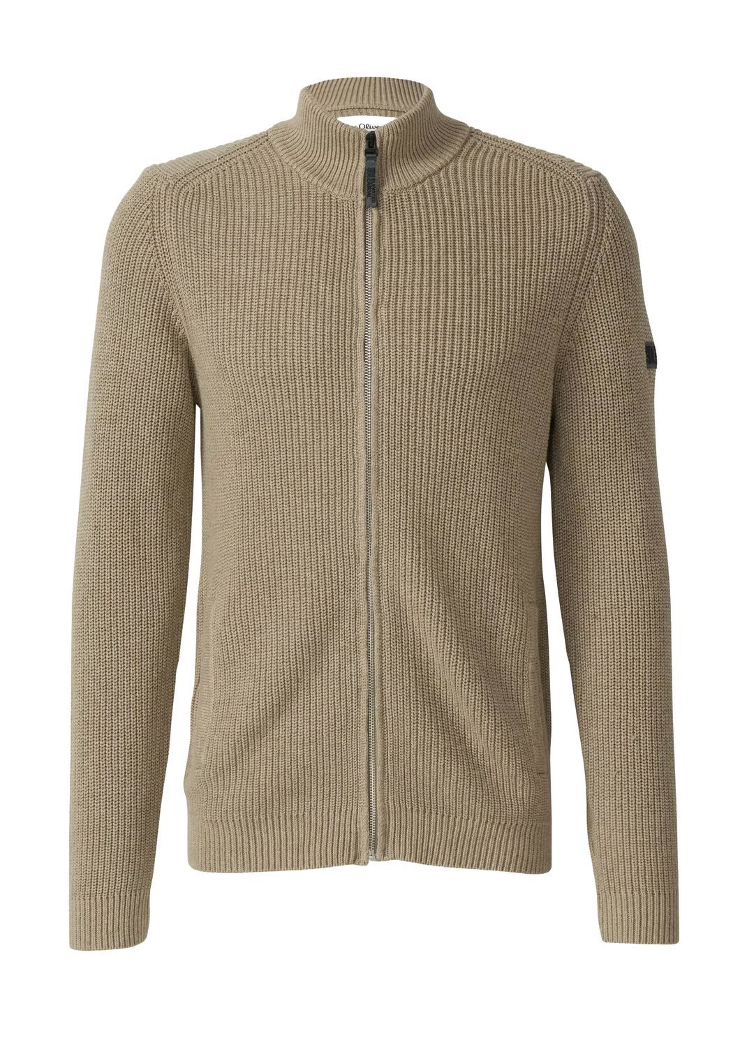 s.Oliver Strickjacke Basic (1-tlg) mit Eingrifftaschen und Reißverschluss günstig online kaufen