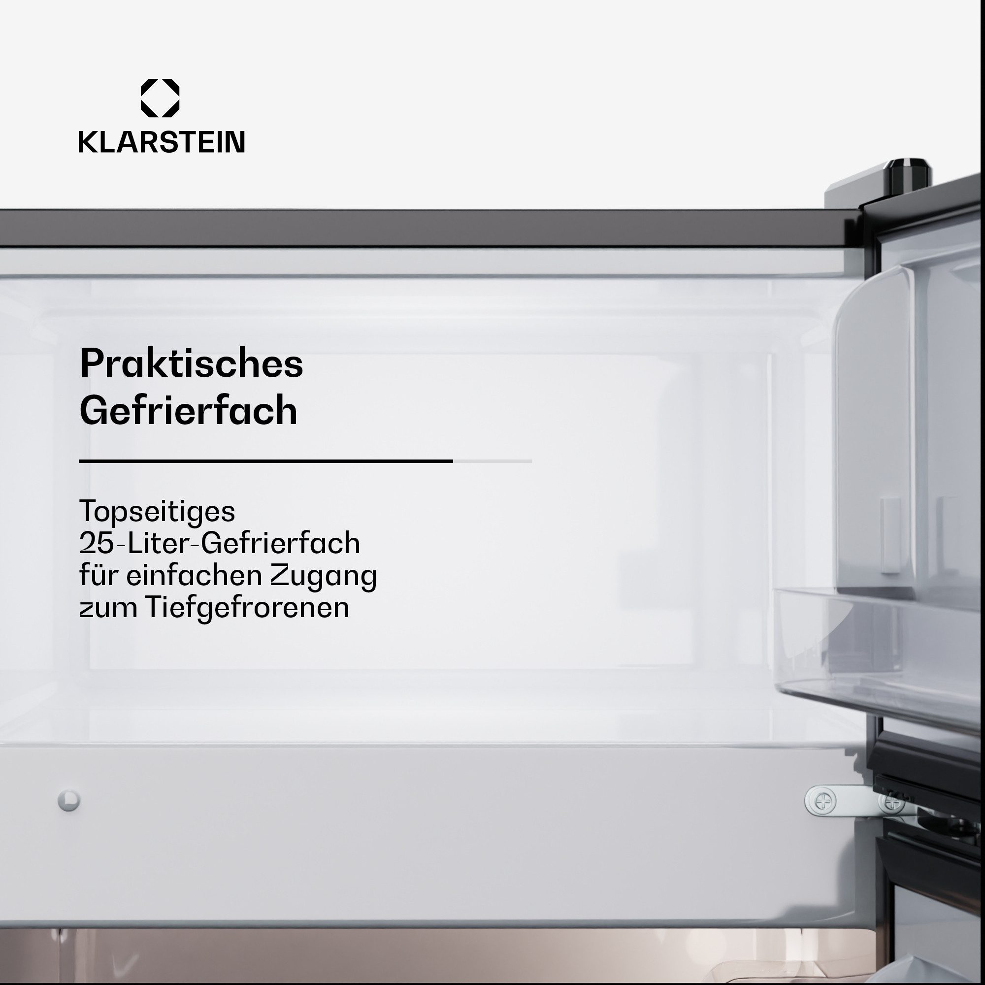 Klarstein Kühl-/Gefrierkombination 10045851, 84.5 cm hoch, 47 cm breit, Kühl-Gefrierschrank Mini Fridge Haus Getränkekühlschrank – Bild 5 von 5