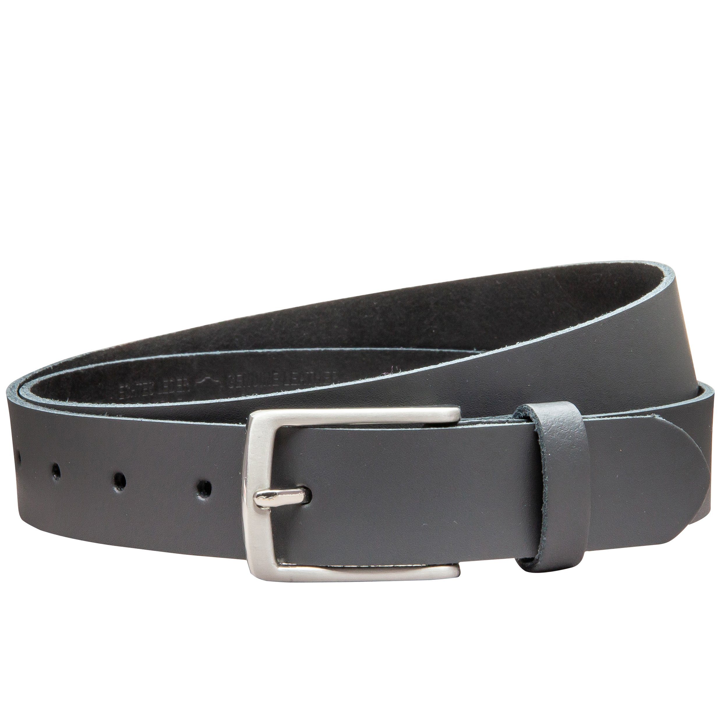 COLOGNEBELT Ledergürtel OM311-SL-Grau MADE IN GERMANY, Grau Kürzbar, 100 % Echtleder, Aus einem Stück, Unisex – Bild 2 von 5