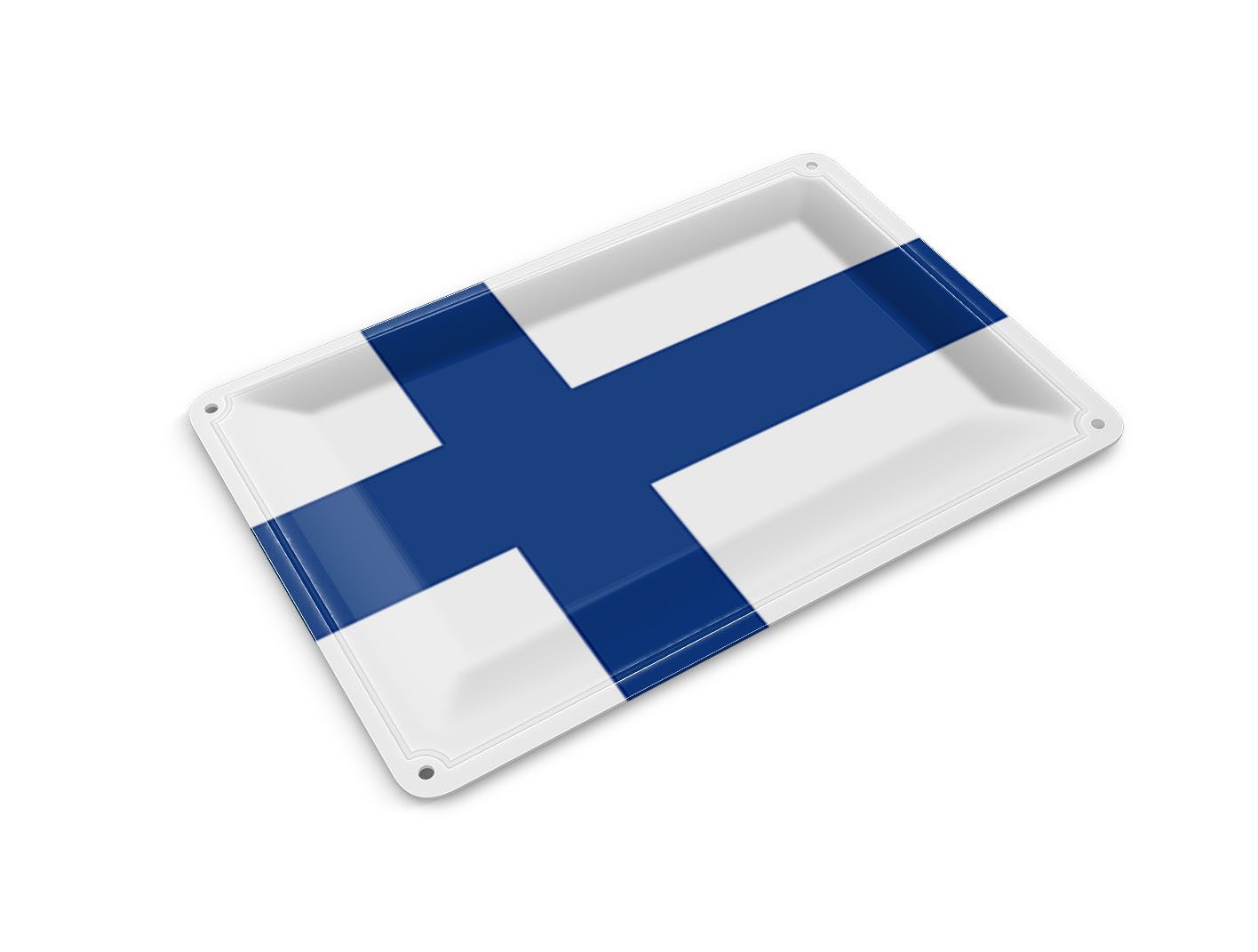 Femer GmbH Postkarte Flagge Finnlands 14x10 cm flag of Finland, unfrankiert