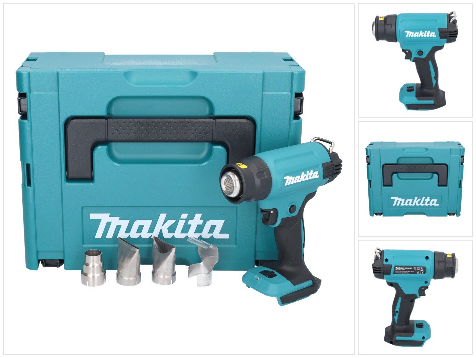 Makita Akku-Heißluftgebläse DHG 181 ZJ Akku Heißluftgebläse 18 V 150 - 550 °C + Makpac