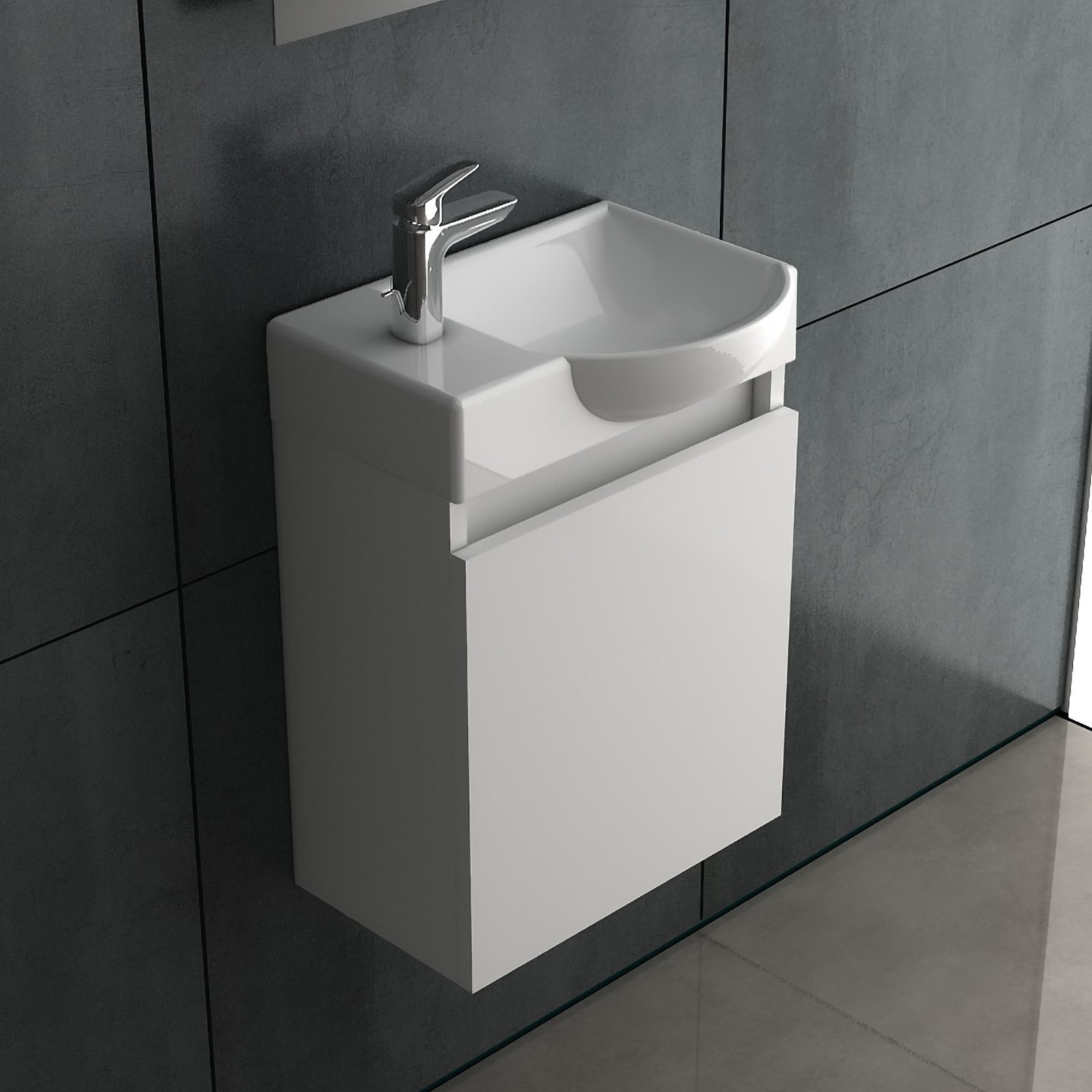 Alpenberger Badezimmer-Set - Badezimmerunterschrank mit Keramik Waschbecken günstig online kaufen