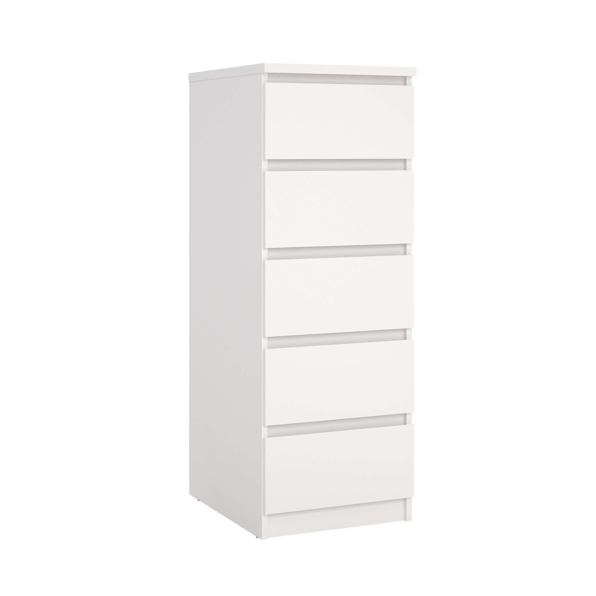 Home affaire Highboard Naia, Hochkommode, 5 Schubladen, Aufbewahrung, grifflose Front, Modern, skandinavisches Design, Schmal, in mehrere Farben