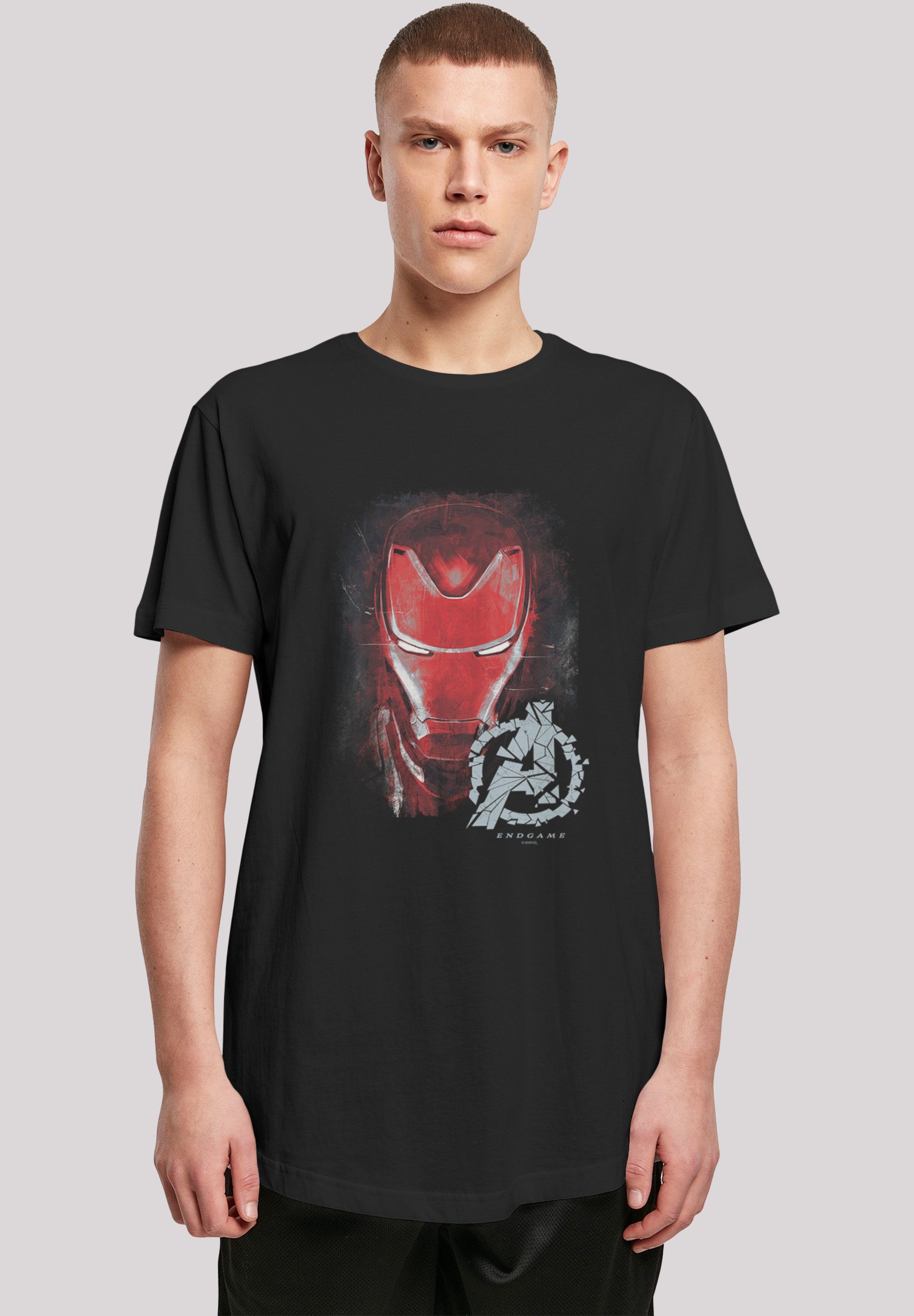 Marvel Avengers Man Print, Endgame Endgame Iron Brushed Iron T-Shirt Man F4NT4STIC Brushed Marvel