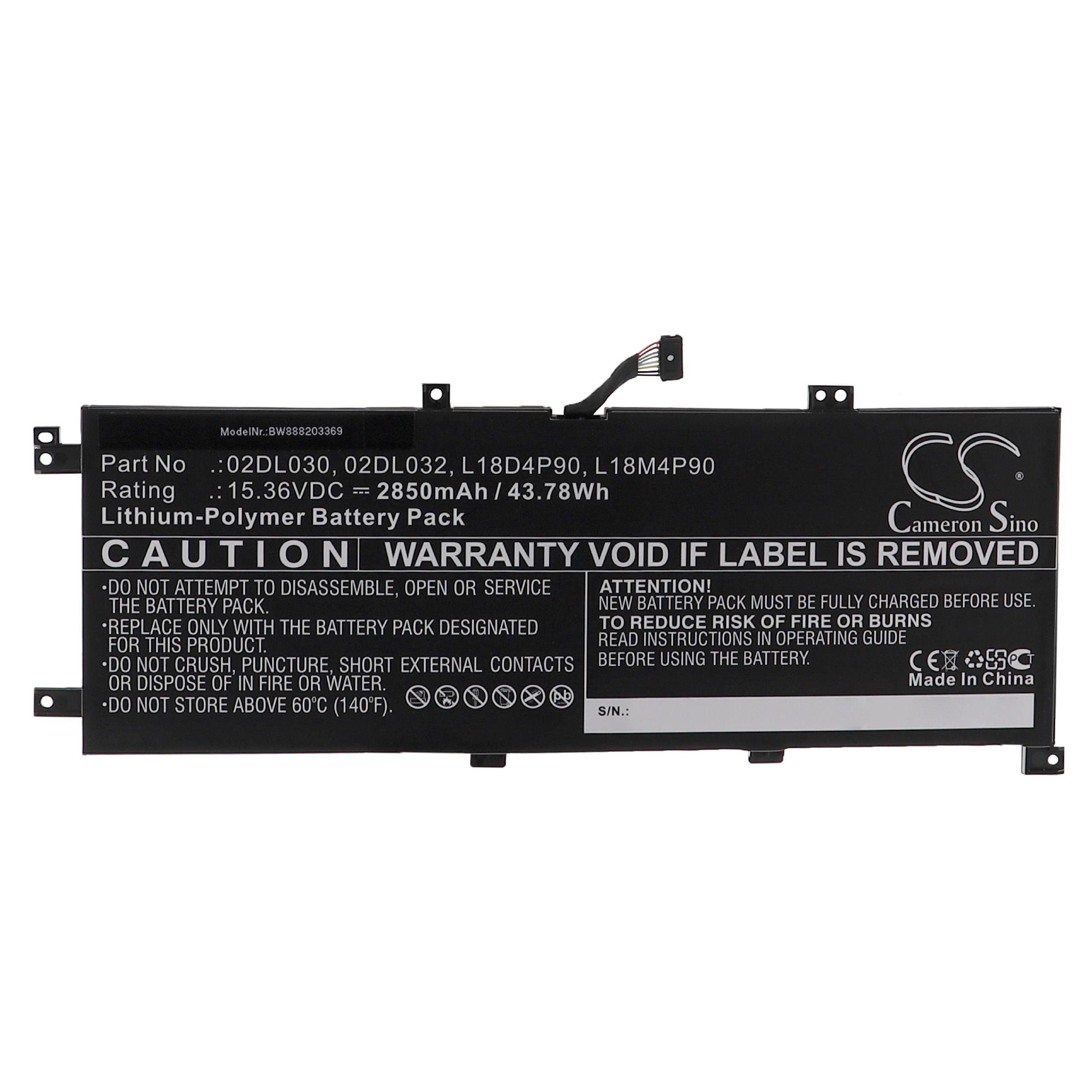 vhbw passend für Lenovo ThinkPad L13 Yoga 20R6S0C600, 20R6S0F400, Laptop-Akku 2850 mAh