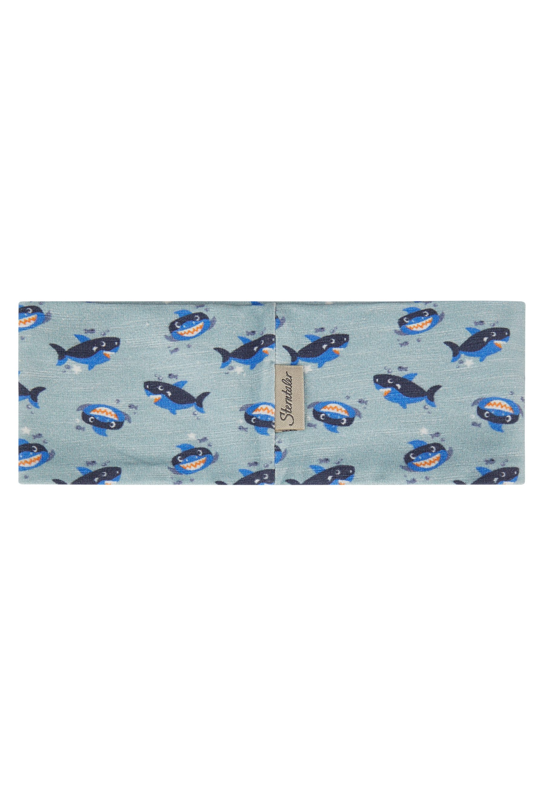 Sterntaler® Stirnband Stirnband Haie (1-St) Stirnband aus Flammgarn-Jersey mit Haidruck