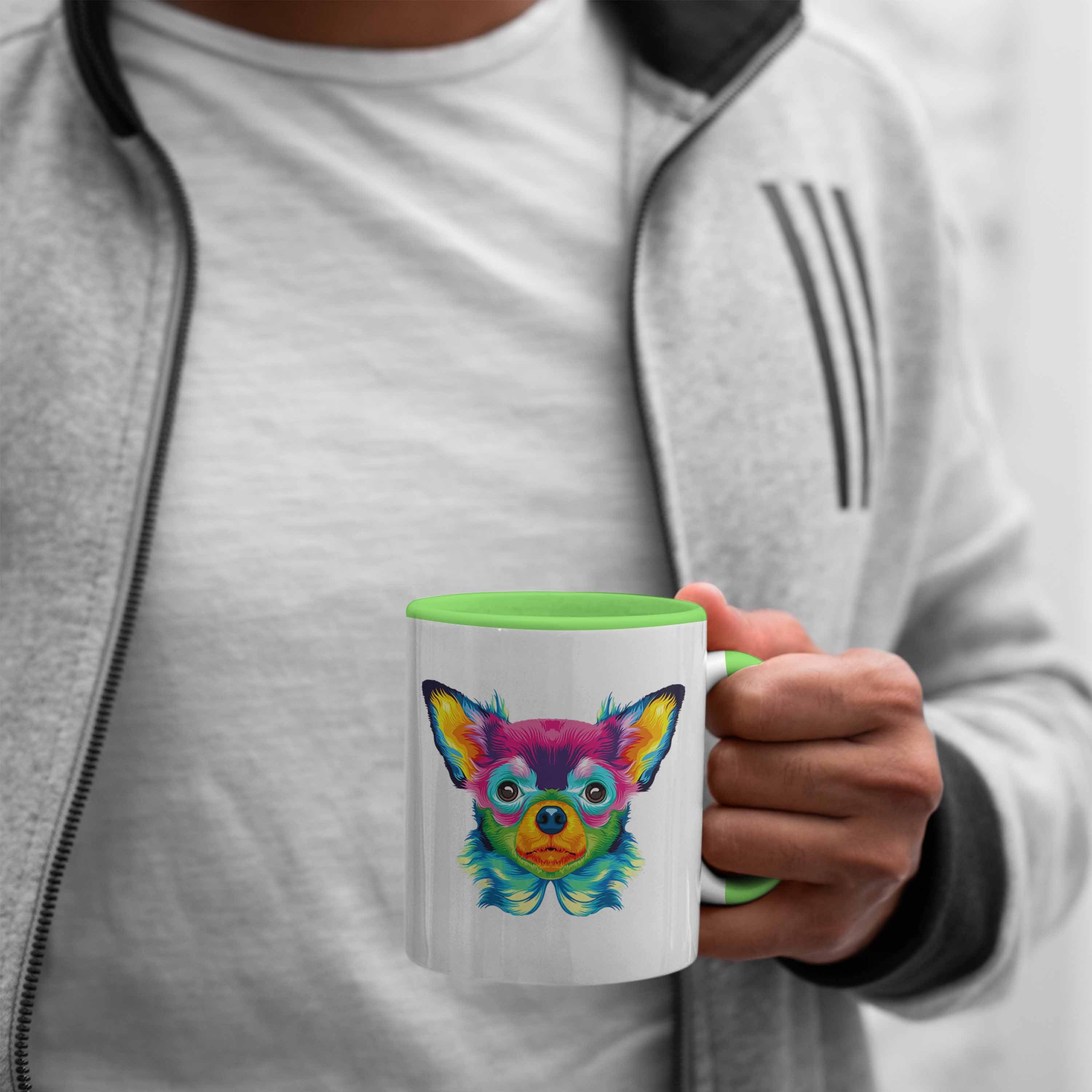 Kaffee-Becher Grün Besitzer Mama Tasse Trendation Chihuhahua Geschenkidee Frauchen Tasse Her