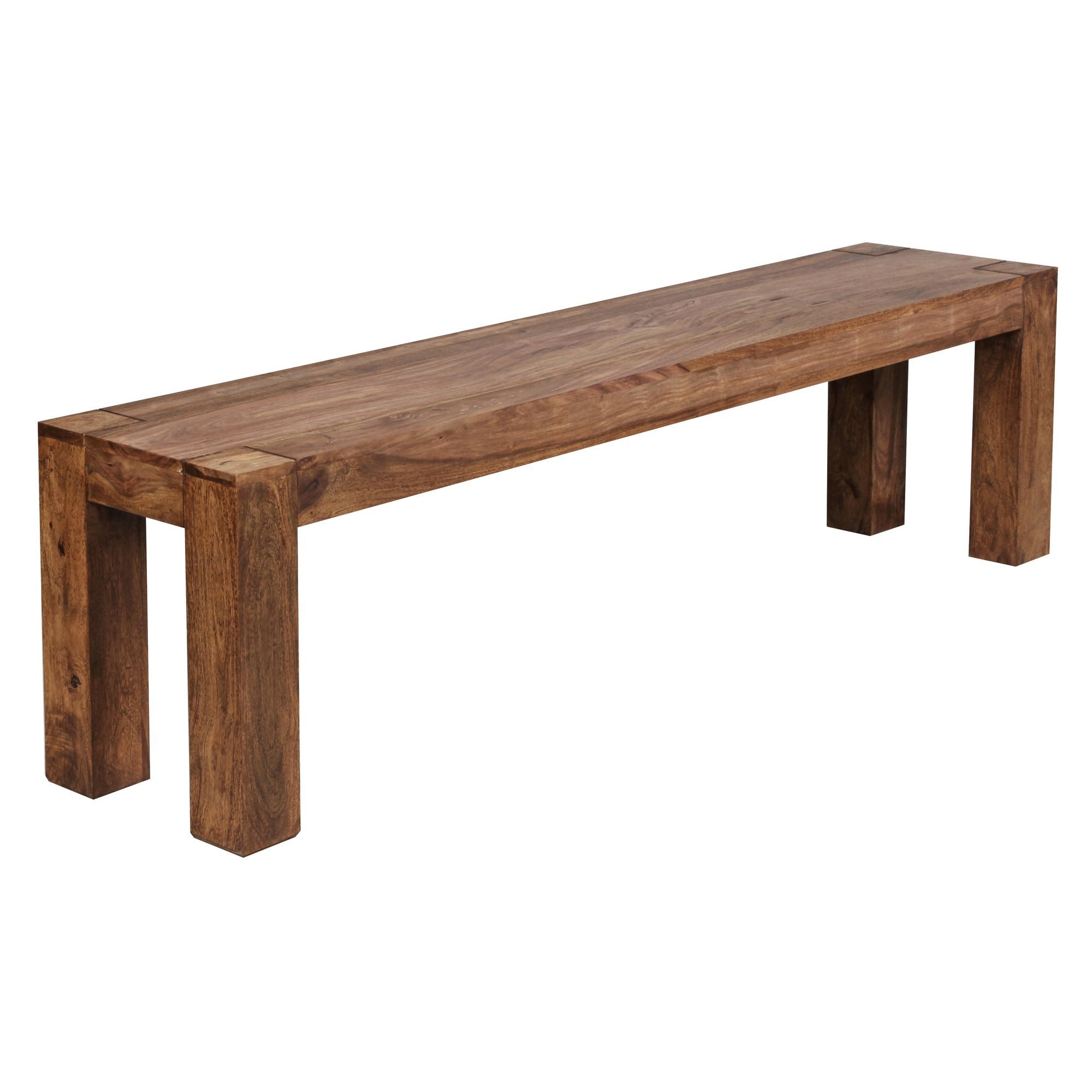 Wohnling Essbank WL1.323 (Massivholz 160x45x35 cm Esszimmerbank), Küchenbank Esszimmer ohne Lehne, Landhausstil