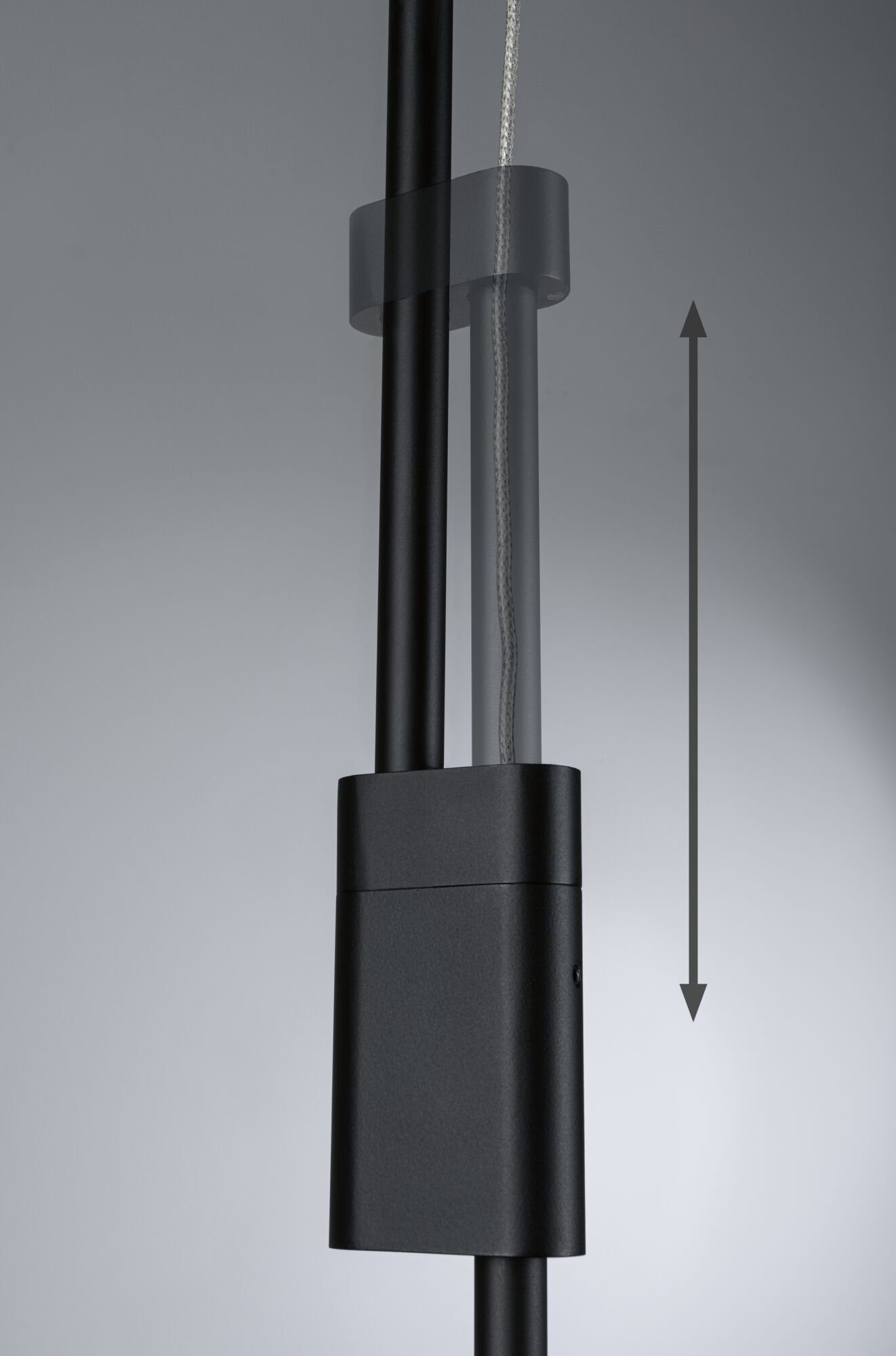 Paulmann LED fest integriert, Metall/Kunststoff, Puric 230V 3-step-dimmbar Pane Warmweiß, Pendelleuchte Anthrazit/Schwarz LED 9,5W