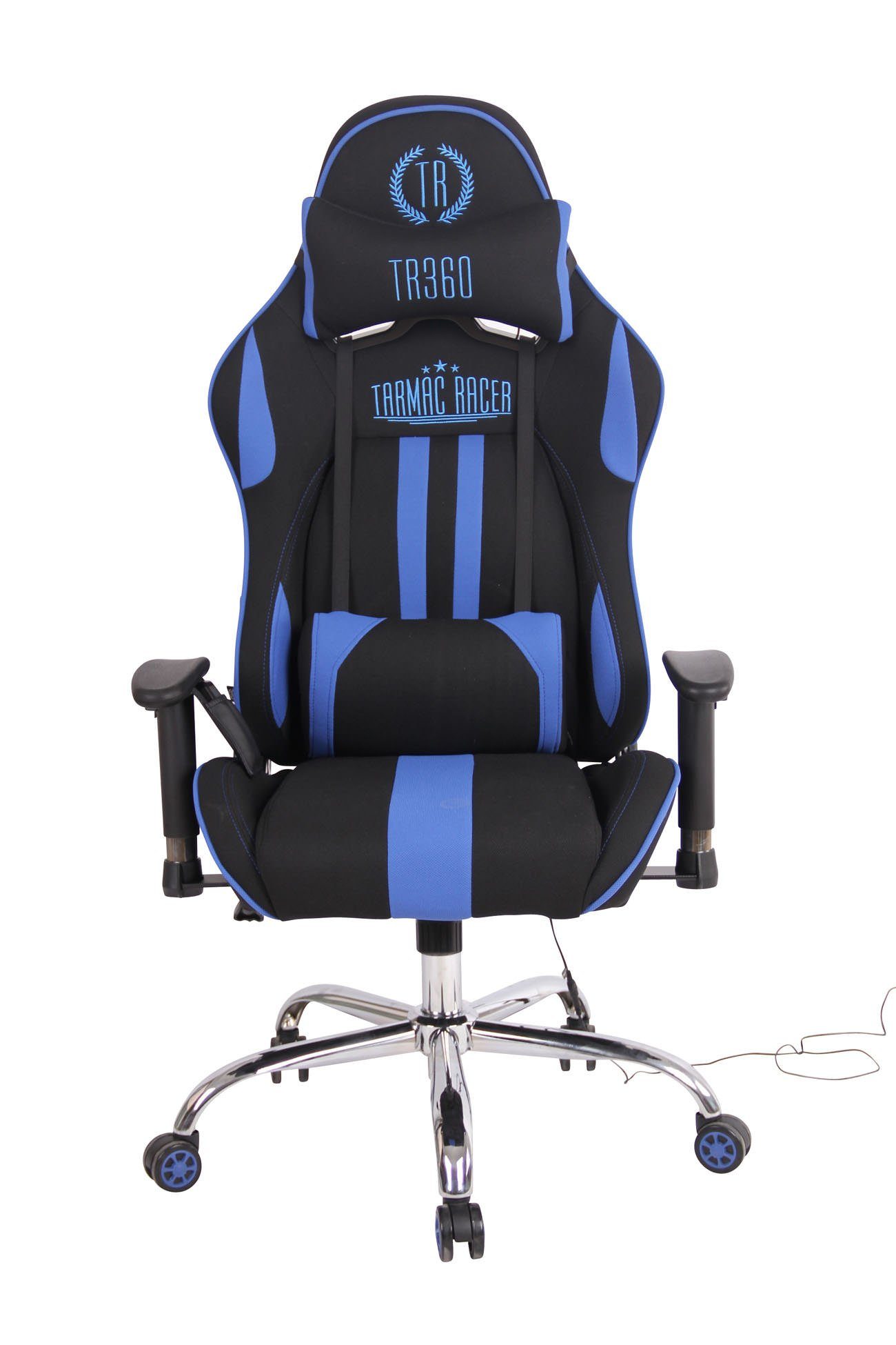 Massagefunktion Gaming schwarz/blau Stoff, CLP XM mit Limit Chair