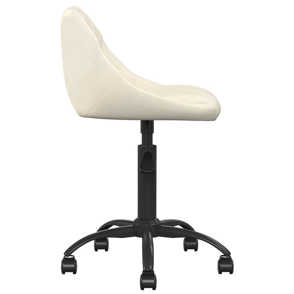 furnicato Bürostuhl Vielseitiger in Creme, 44 x 46 x (67,5-79) cm (1 St), Drehbarer Schreibtischstuhl mit Gasdruckfeder und weichem Samtbezug