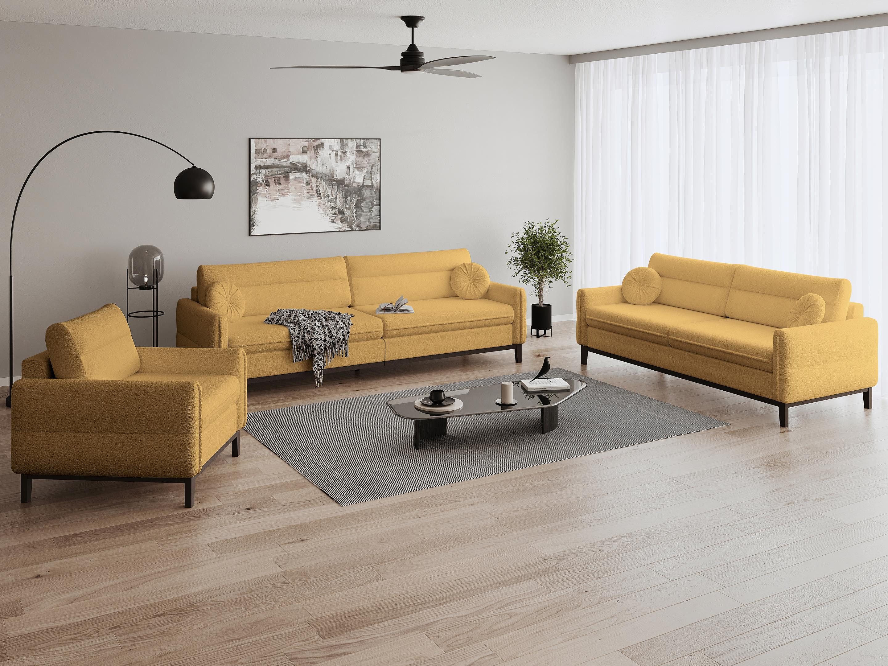 Beautysofa Polstergarnitur Belweder, (Couchgarnitur 321 Möbelset), günstig online kaufen
