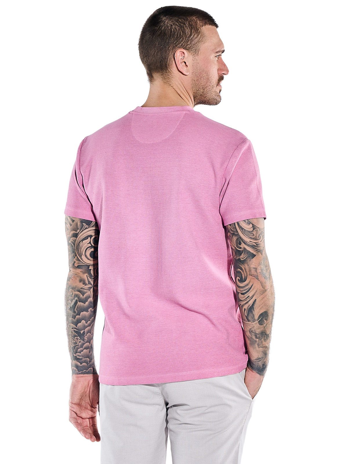 emilio adani T-Shirt Herren Rundhals T-Shirt, Rosa