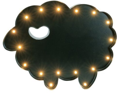 MARQUEE LIGHTS LED Dekolicht Sheep, LED fest integriert, Warmweiß, Wandlampe, Tischlampe Sheep mit 17 festverbauten LEDs - 31x 24 cm | Leuchtfiguren
