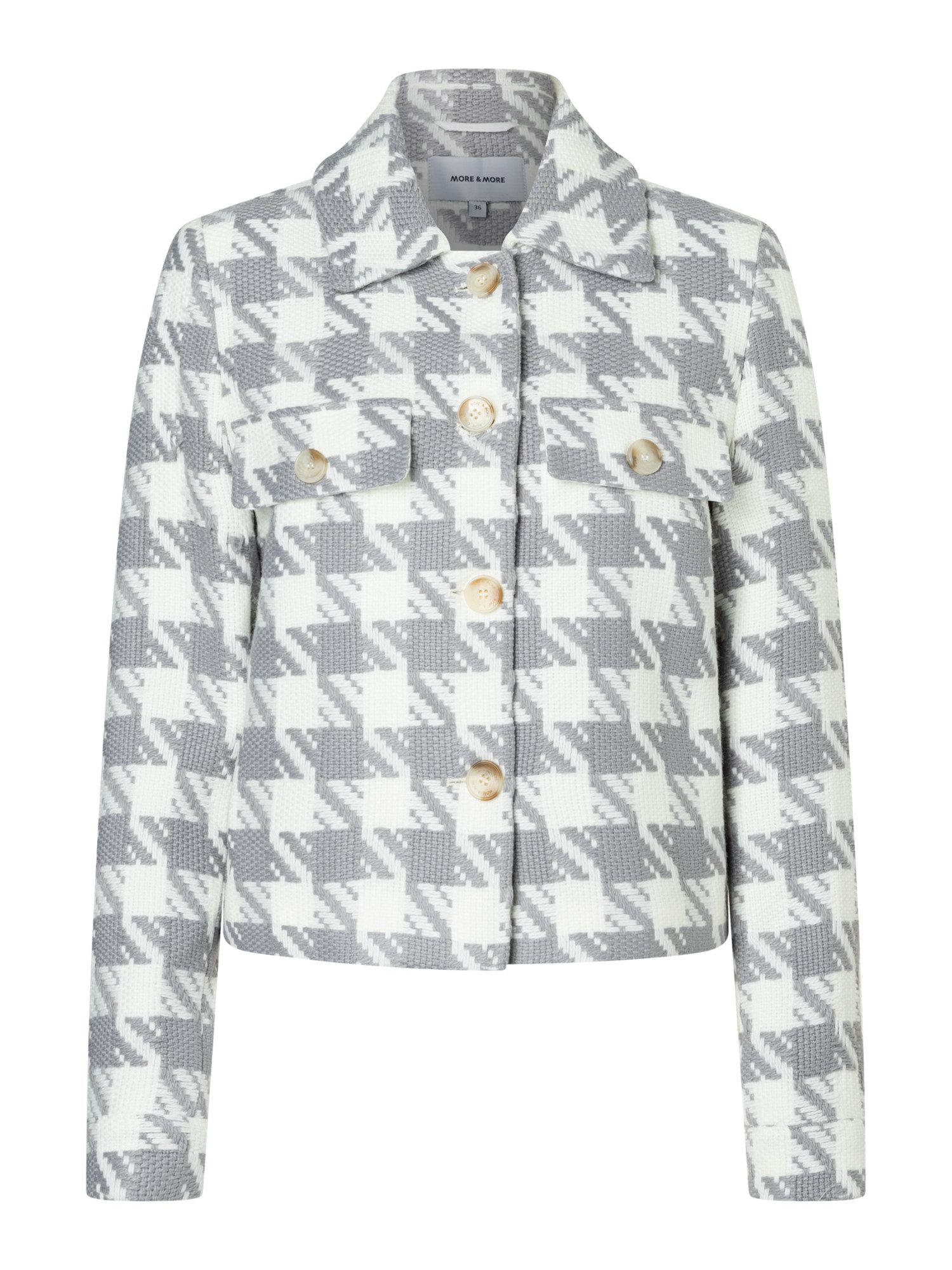 MORE&MORE Blouson kurze, weite, karierte Jacke