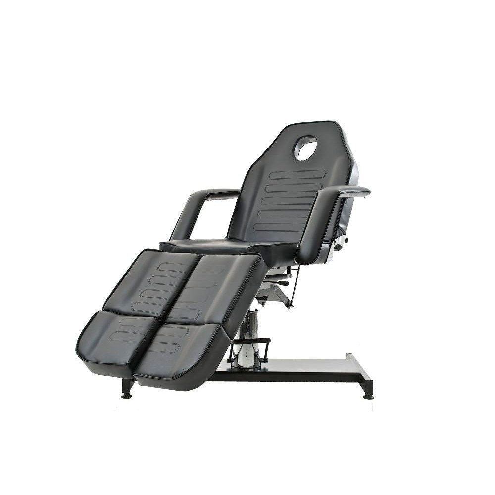 CLP Massageliege Kosmetikliege Behandlungsstuhl Pediküreliege (Spar-Set, 1-St., 185 x 64 cm gepolstert), hydraulisch höhenverstellbar, geteiltes Fußteil, drehbar