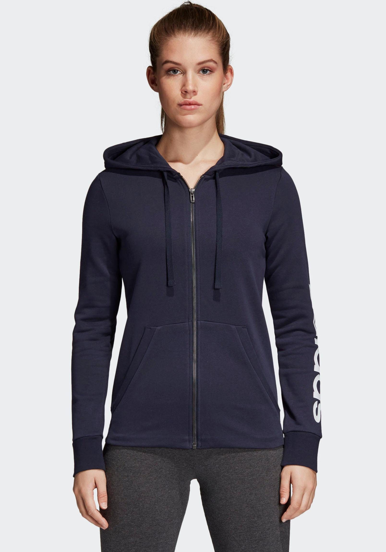 adidas Performance Kapuzensweatjacke »ESSENTIALS LINEAR FULLZIP HOODIE« auch in großen Größen online kaufen | OTTO adidas Performance Kapuzensweatjacke »ESSENTIALS LINEAR FULLZIP HOODIE« auch in großen Größen online kaufen | OTTO