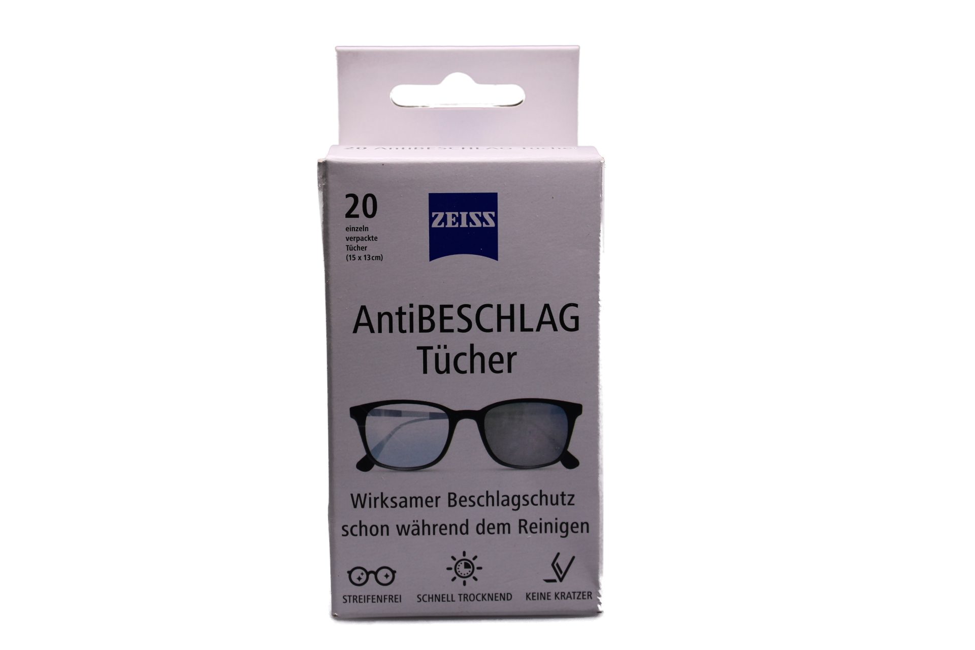 ZEISS Brillenetui Antibeschlag Tücher 20 Stück von Zeiss