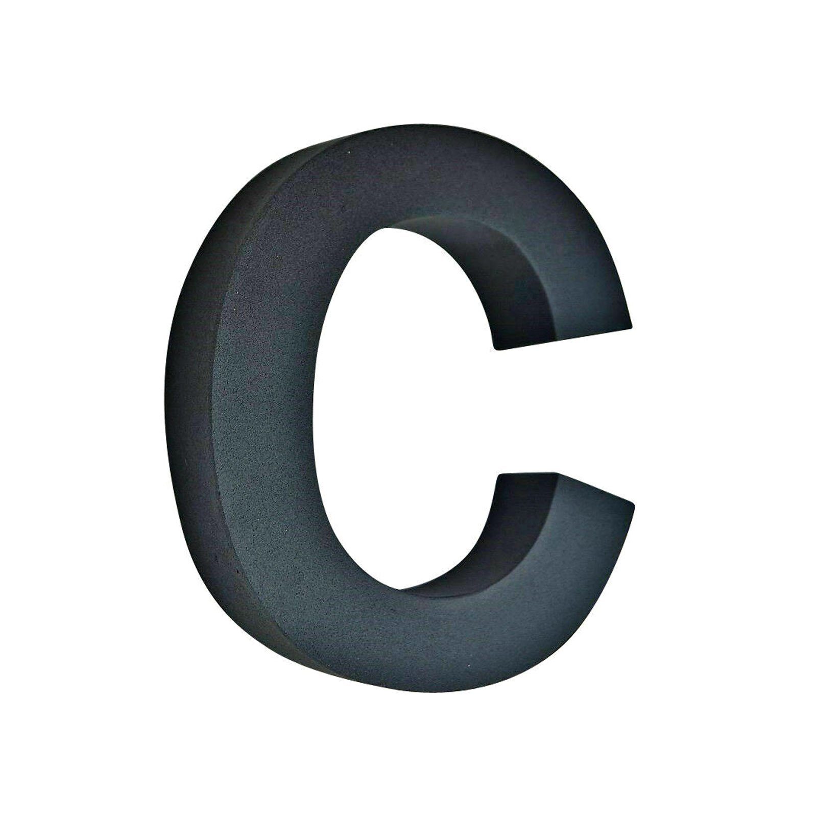 VOSSBACH Hausnummer Edelstahl Hausnummernschild Türnummer Schwarz, 3D Effekt, Wetterfest