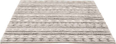Wollteppich »Hägga«, LUXOR living, rechteckig, Höhe 15 mm, Handweb Teppich, reine Wolle, handgewebt, Hoch-Tief Struktur, ideal im Wohnzimmer & Schlafzimmer